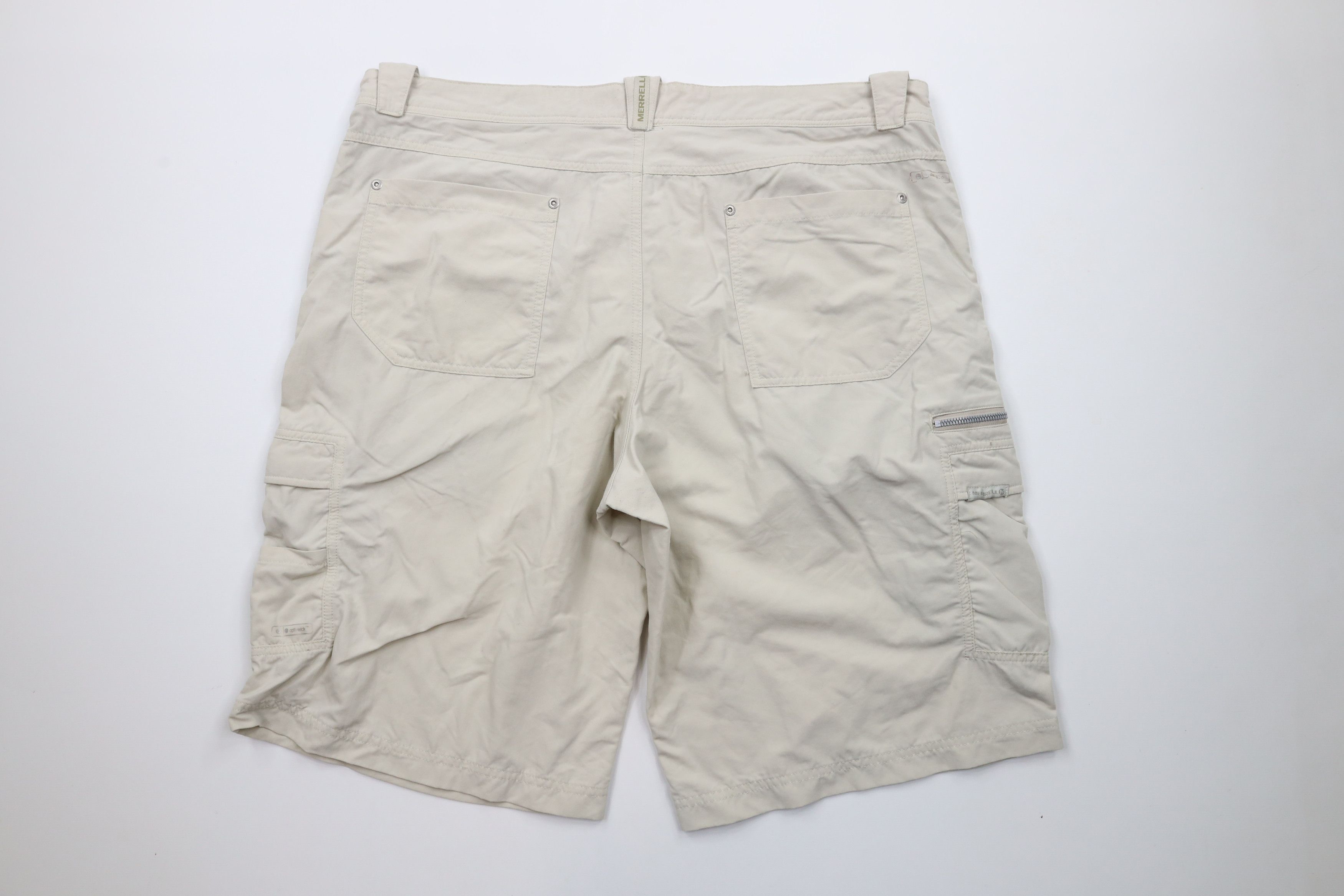 Merrell × Vintage Merrell Opti-Wick UPF 50+ Outdoor Trail Cargo Shorts Beige Size US 38 / EU 54 - 10 Thumbnail