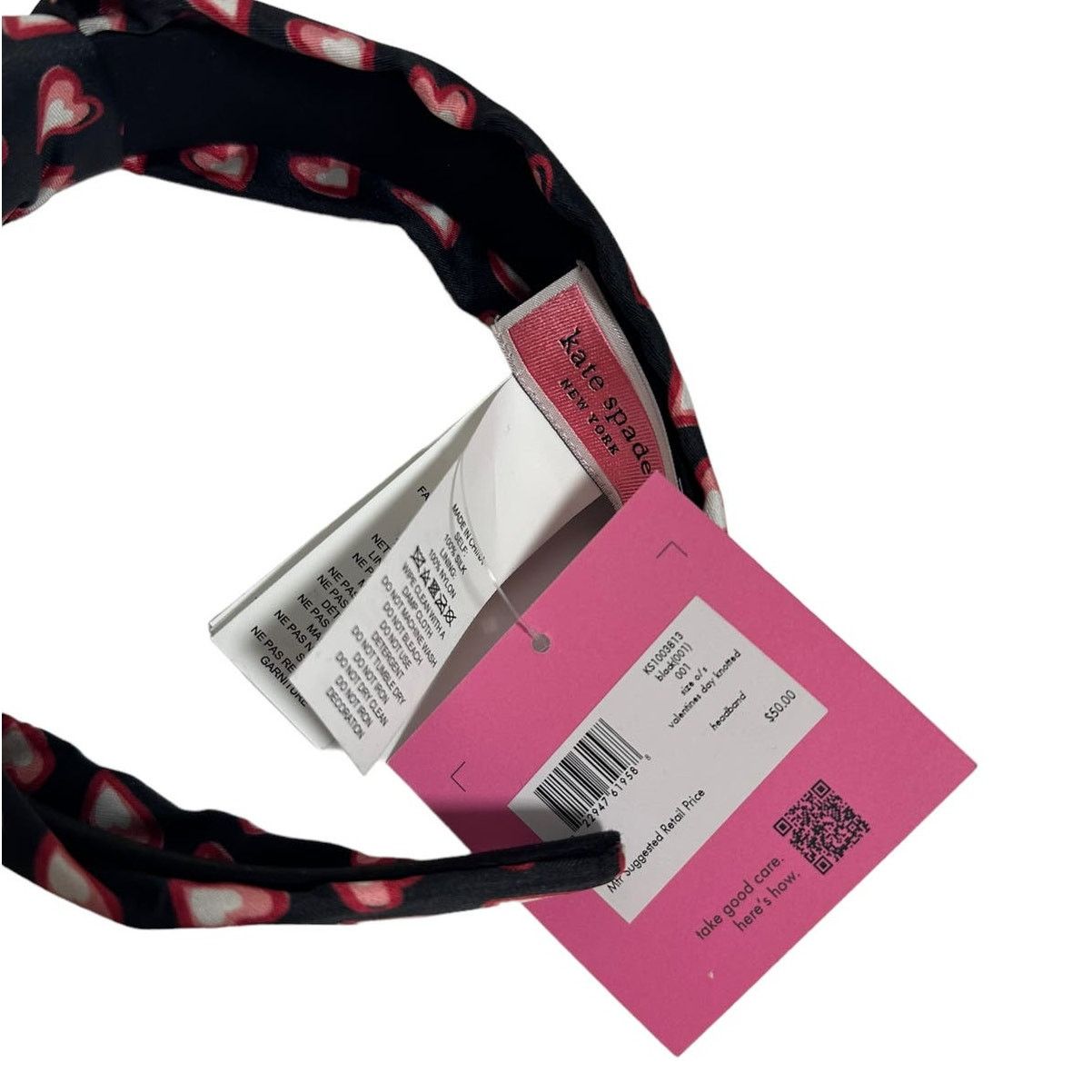 Kate Spade Kate spade Heart Print twisted knot silk headband Size ONE SIZE - 9 Thumbnail