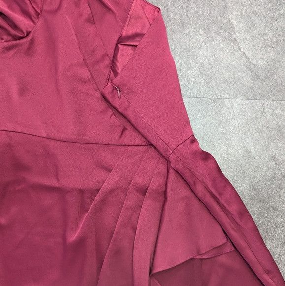 Ted Baker Ted Baker RIDAH One-Shoulder Satin Dress Oxblood Size 5 Size XL / US 12-14 / IT 48-50 - 5 Thumbnail