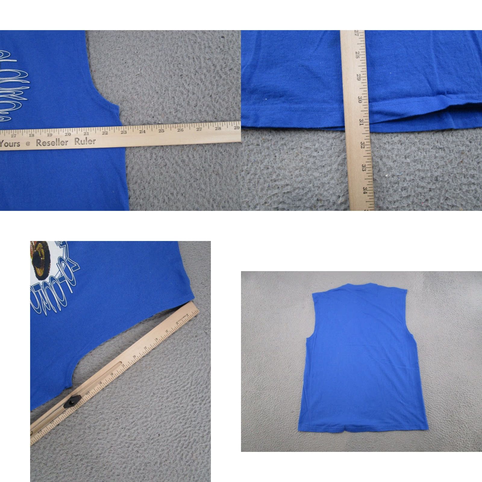Vintage VINTAGE Looney Toons TAZ Motocross Tank Top Shirt Sleeveless Size L 90s Blue Cotton T-Shirt Mens Size US L / EU 52-54 / 3 - 8 Thumbnail