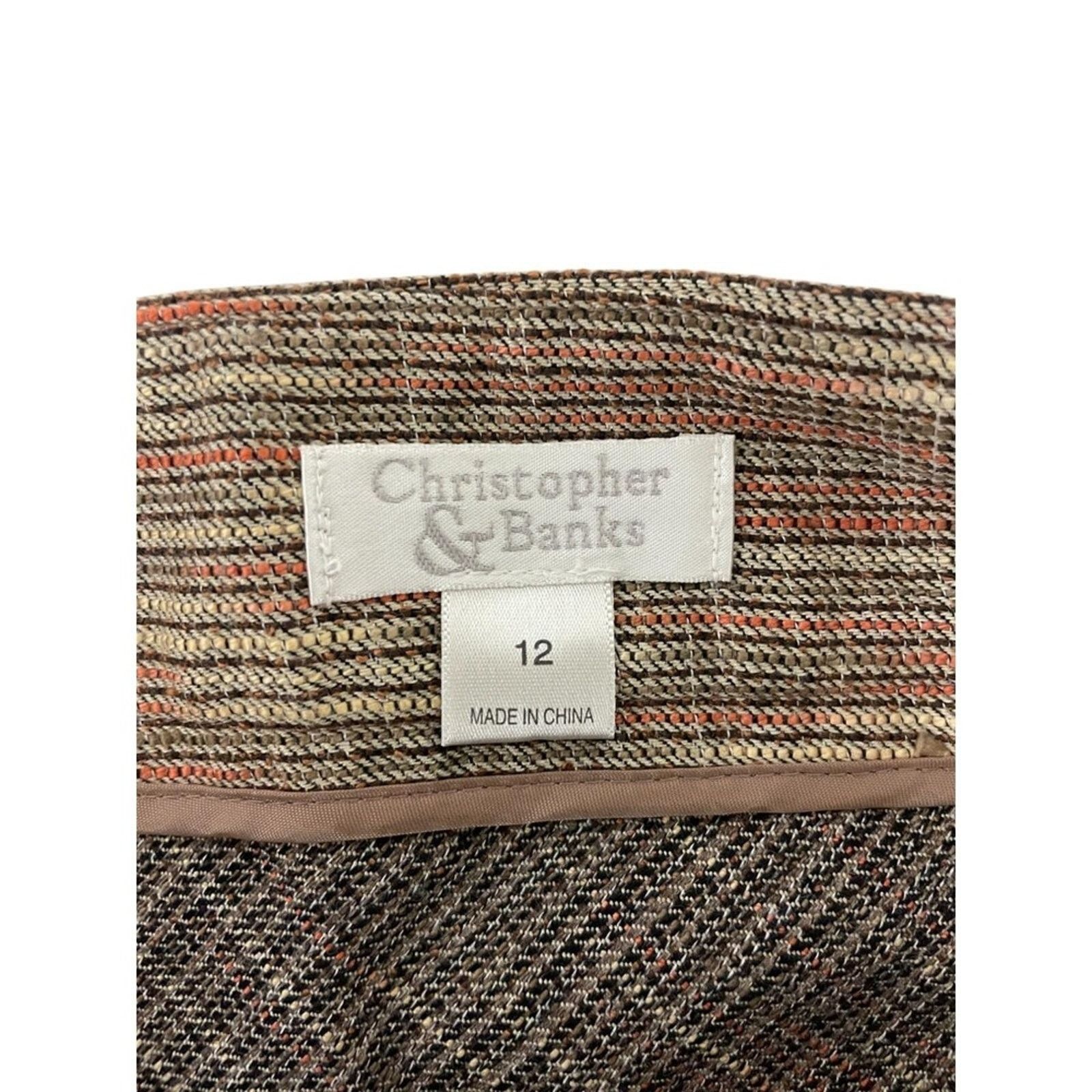 Other Christopher & Banks Brown A-Line Skirt Size 34" / US 12 / IT 48 - 4 Thumbnail