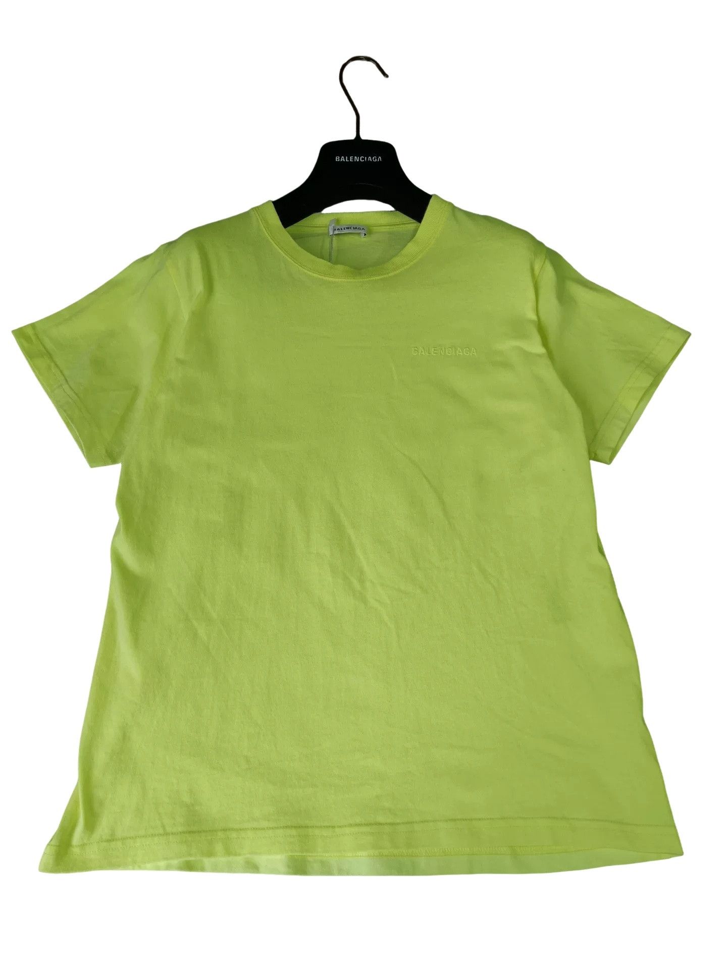 Balenciaga Balenciaga Neon Embroidered Logo T-Shirt L Size US L / EU 52-54 / 3 - 1 Thumbnail