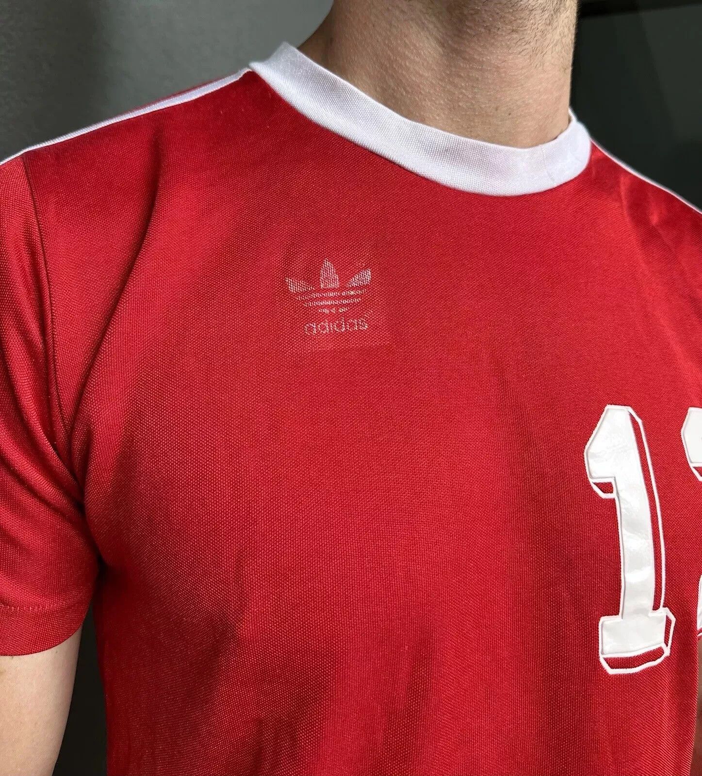 Adidas VINTAGE 1980s ADIDAS BAYERN TEMPLATE SHIRT SOCCER GERMANY Size US M / EU 48-50 / 2 - 6 Thumbnail