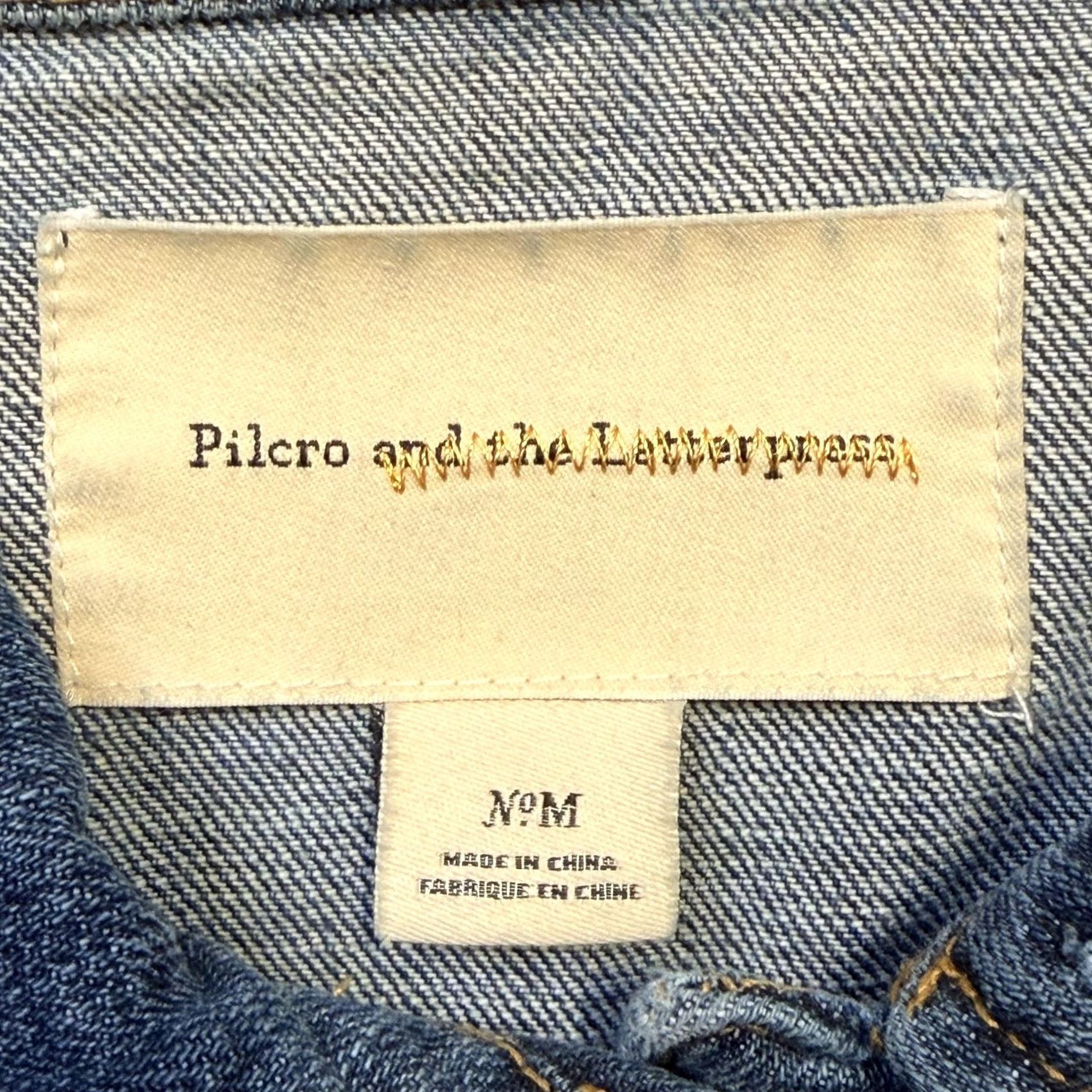 Vintage Pilcro and the Letterpress Denim Jacket Womens Medium Blue Jean Button Front Size 32" / US 10 / IT 46 - 4 Thumbnail