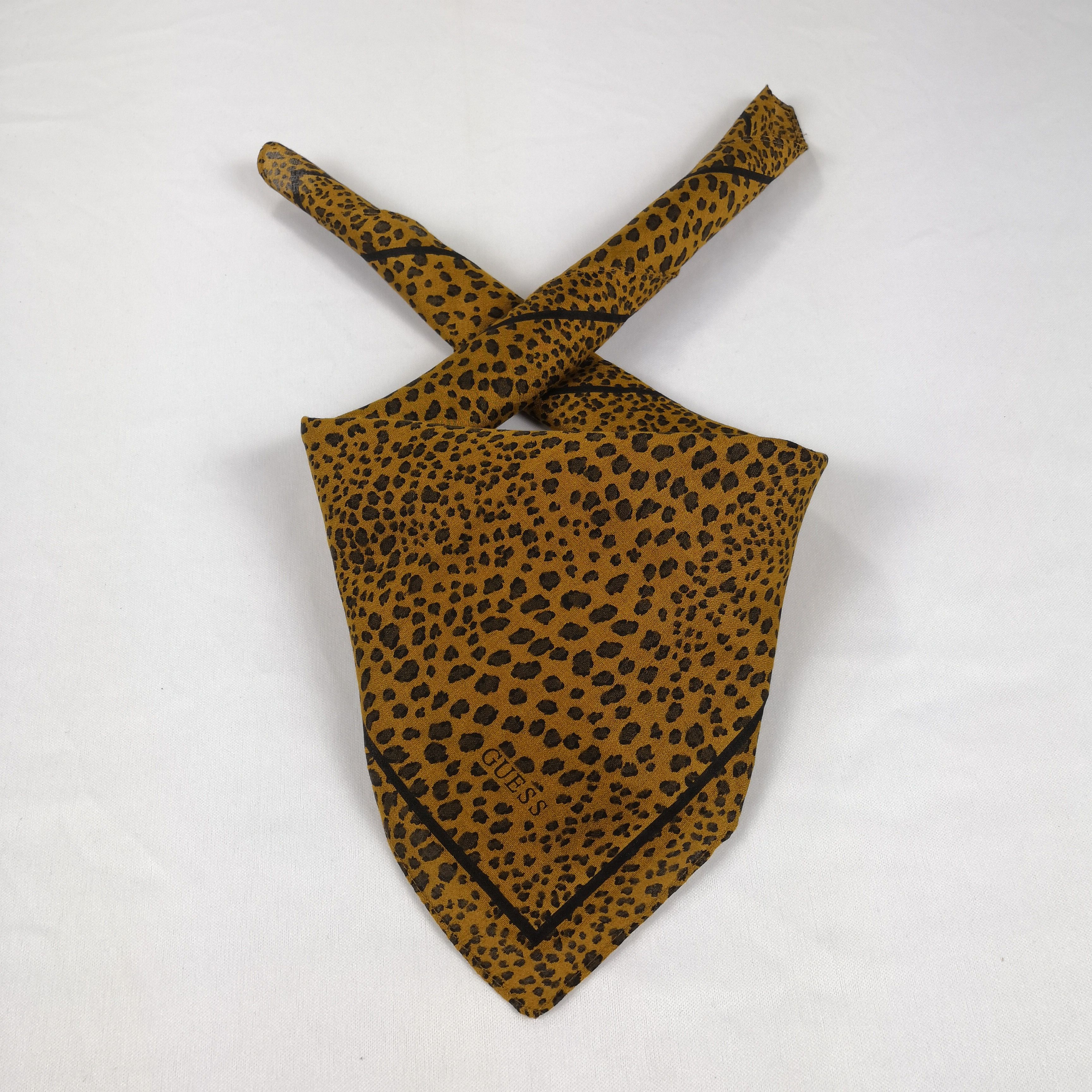 Guess × Vintage Vintage GUESS Bandana Handkerchief Neckerchief Leopard Size ONE SIZE - 1 Thumbnail