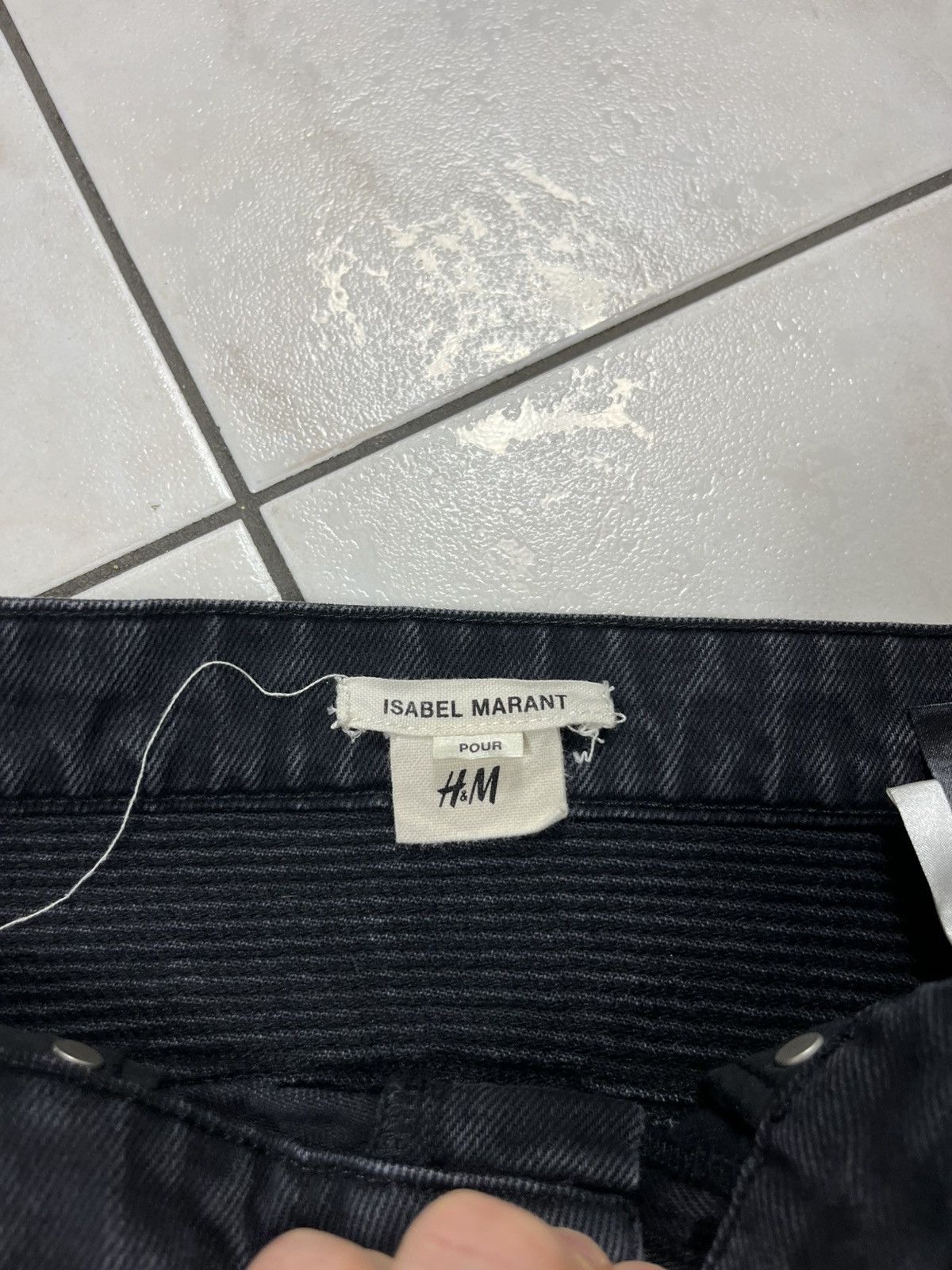 H&M × Isabel Marant × Isabel Marant Etoile Isabel Marant Pour H&M biker washed denim jeans zip pants Size US 28 / EU 44 - 18 Thumbnail
