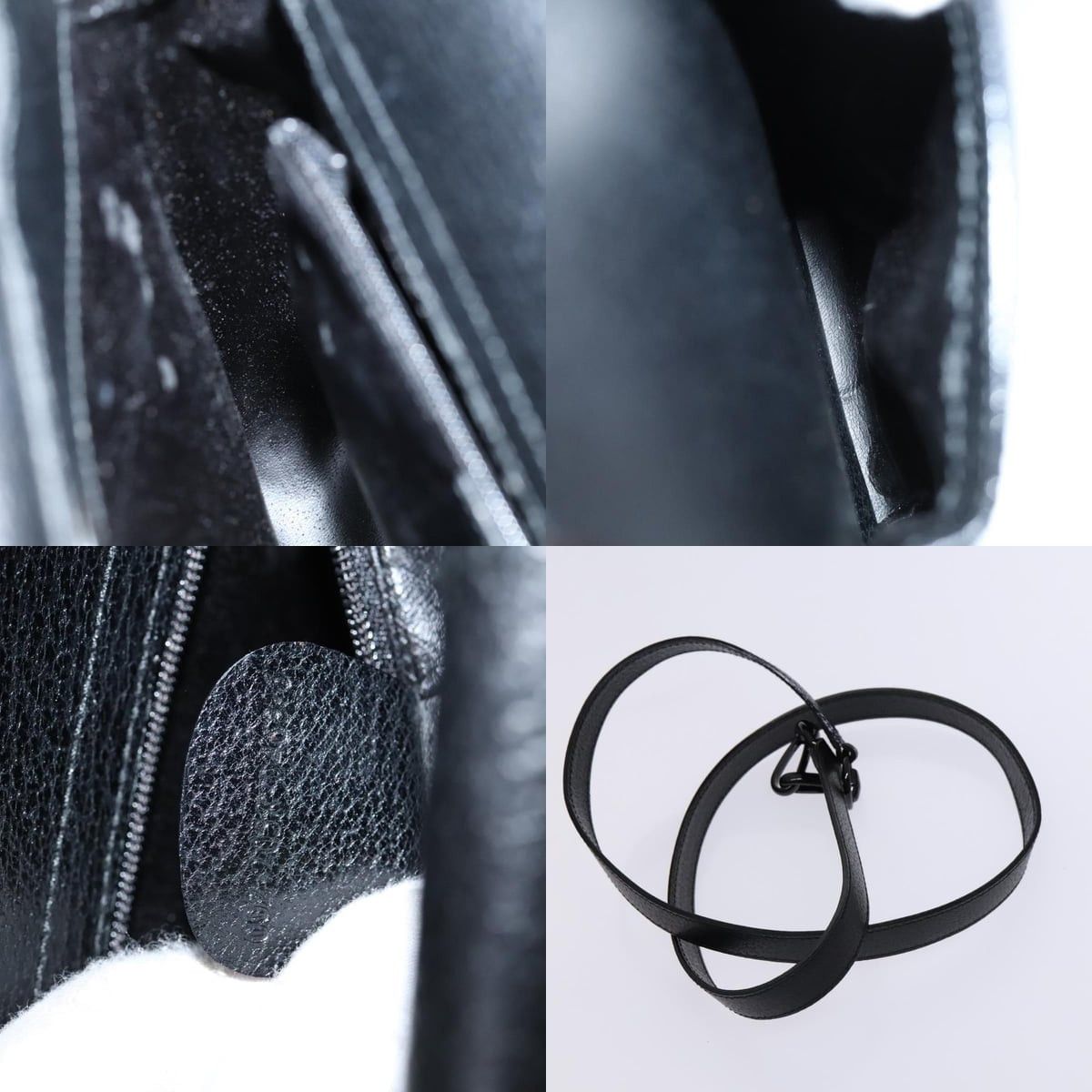 Gucci GUCCI Hand Bag Leather Black Size ONE SIZE - 12 Thumbnail