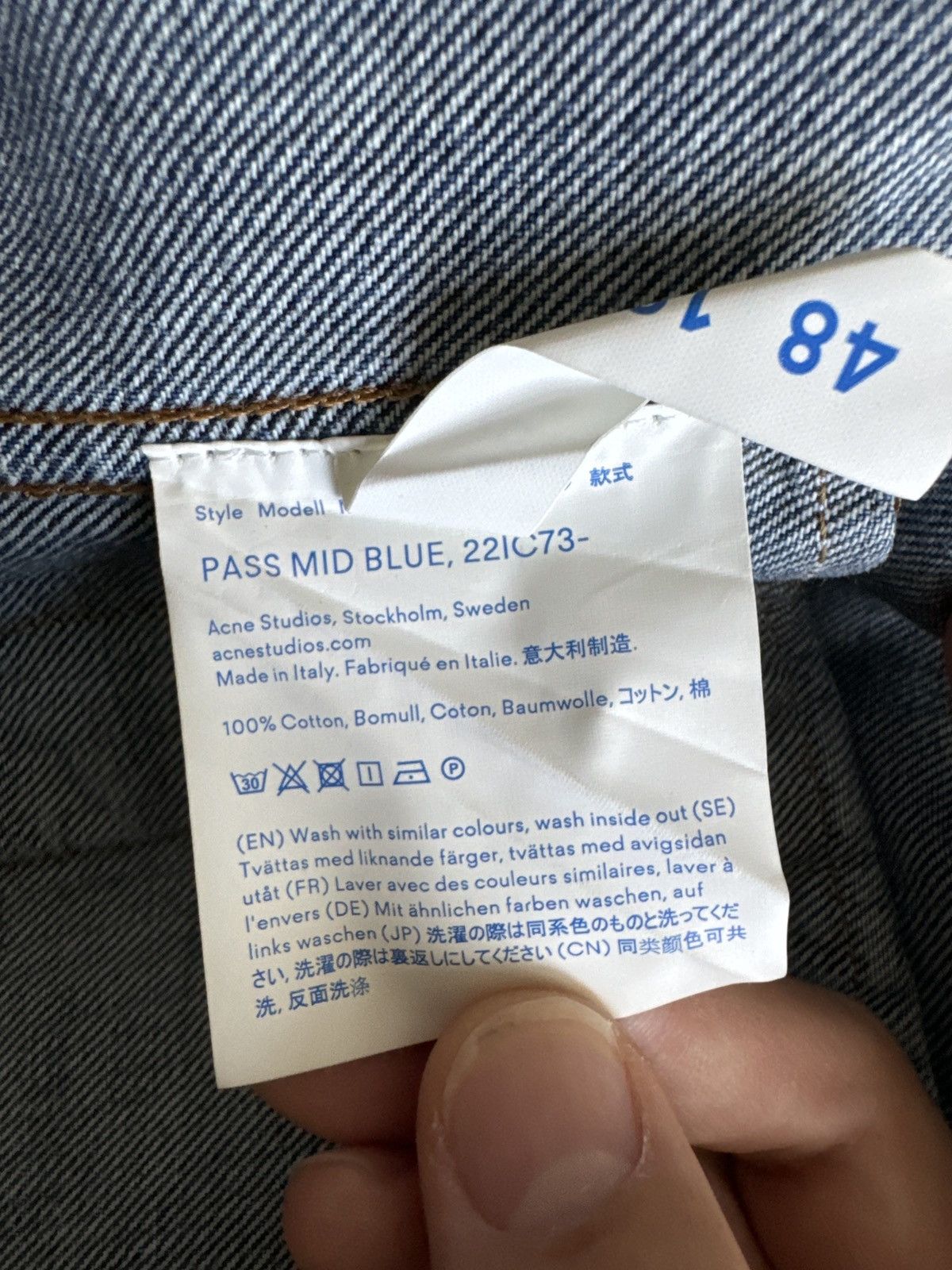 Acne Studios Acne Studios Mid Blue Wash Denim Jacket Medium Size US M / EU 48-50 / 2 - 3 Thumbnail