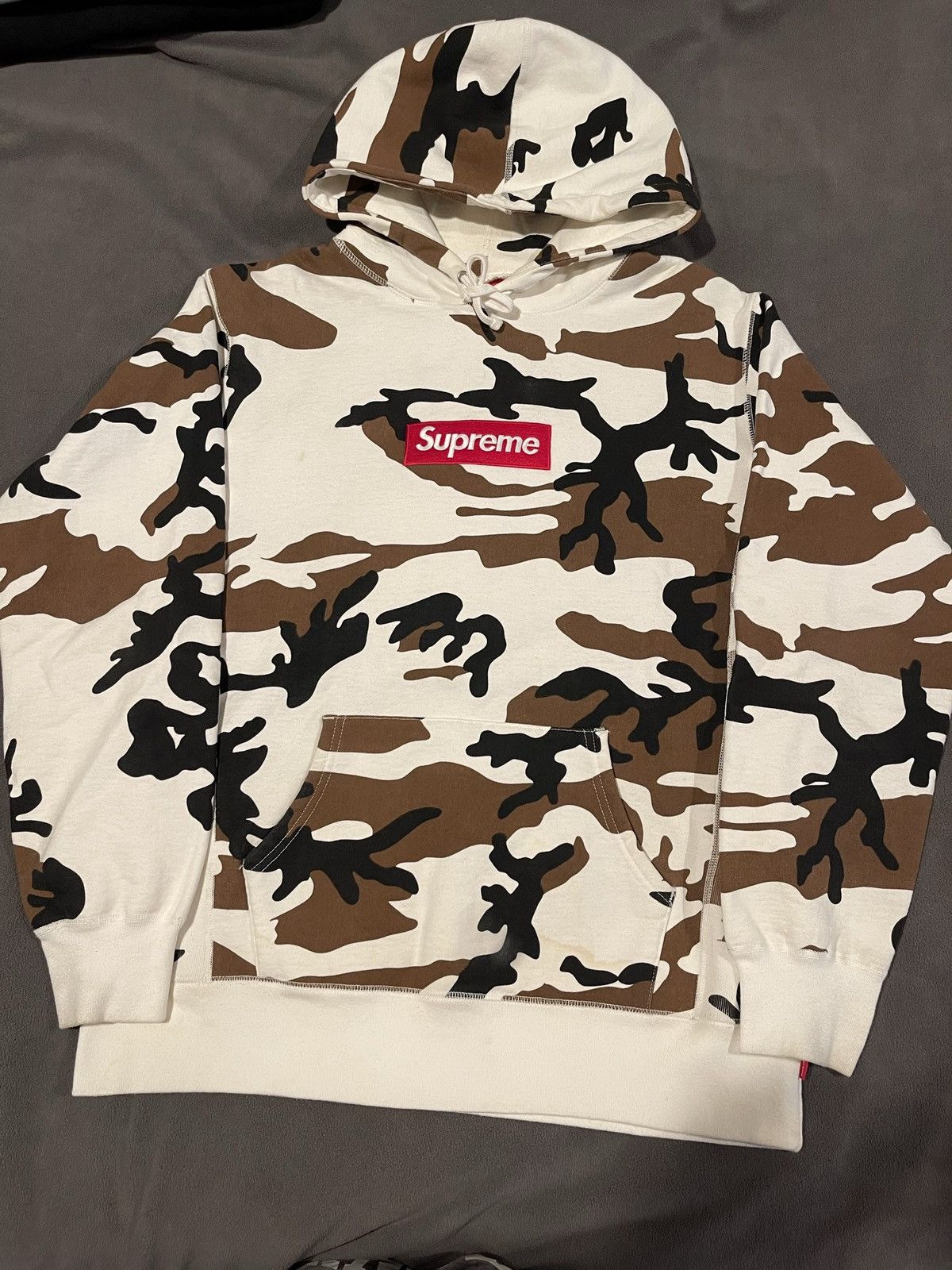 Supreme Supreme Cow Camo Box logo hoodie 2017 Size US XL / EU 56 / 4 - 7 Thumbnail