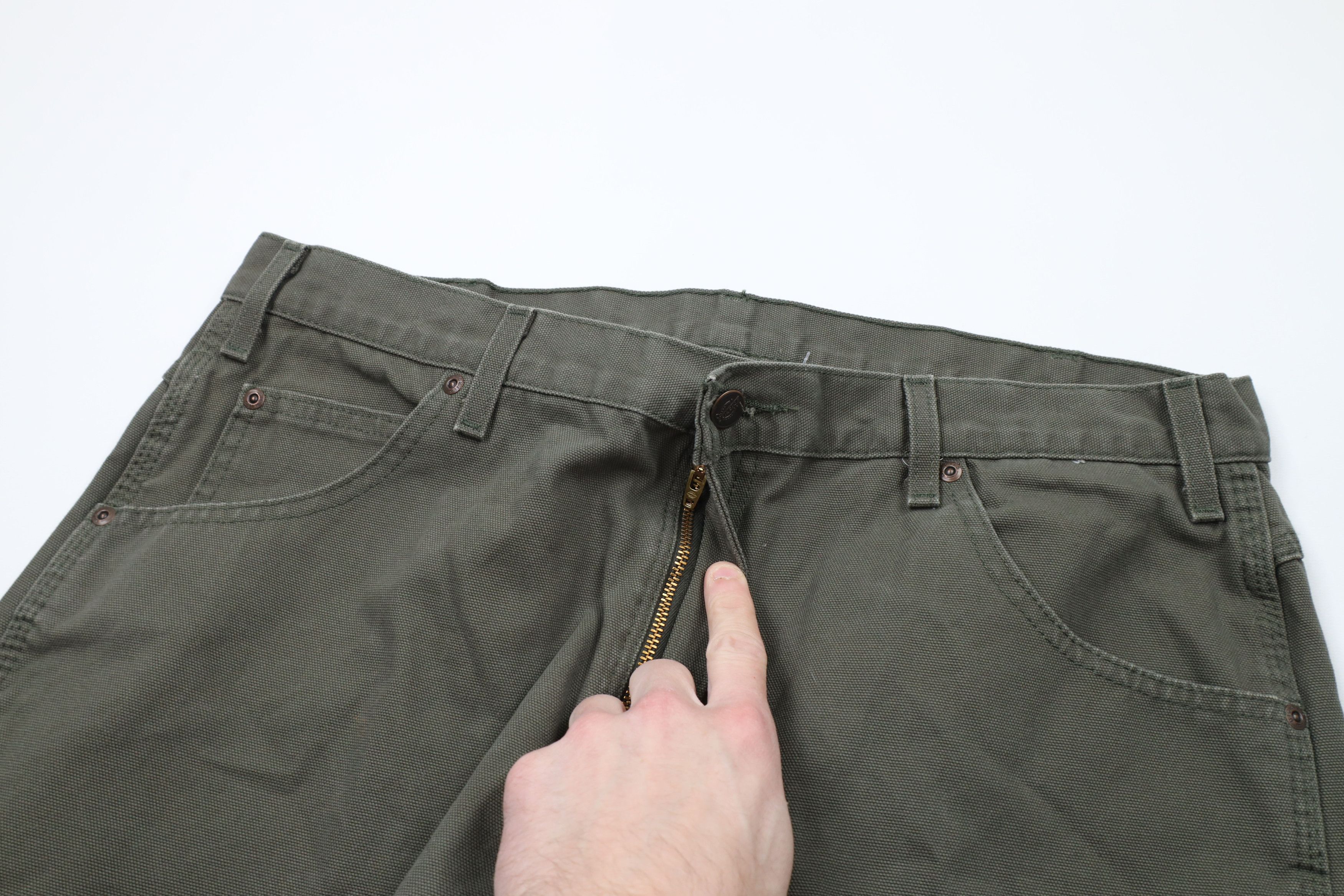 Dickies × Vintage Vintage Dickies Out Wide Leg Dungaree Canvas Pants Green Size US 36 / EU 52 - 6 Thumbnail