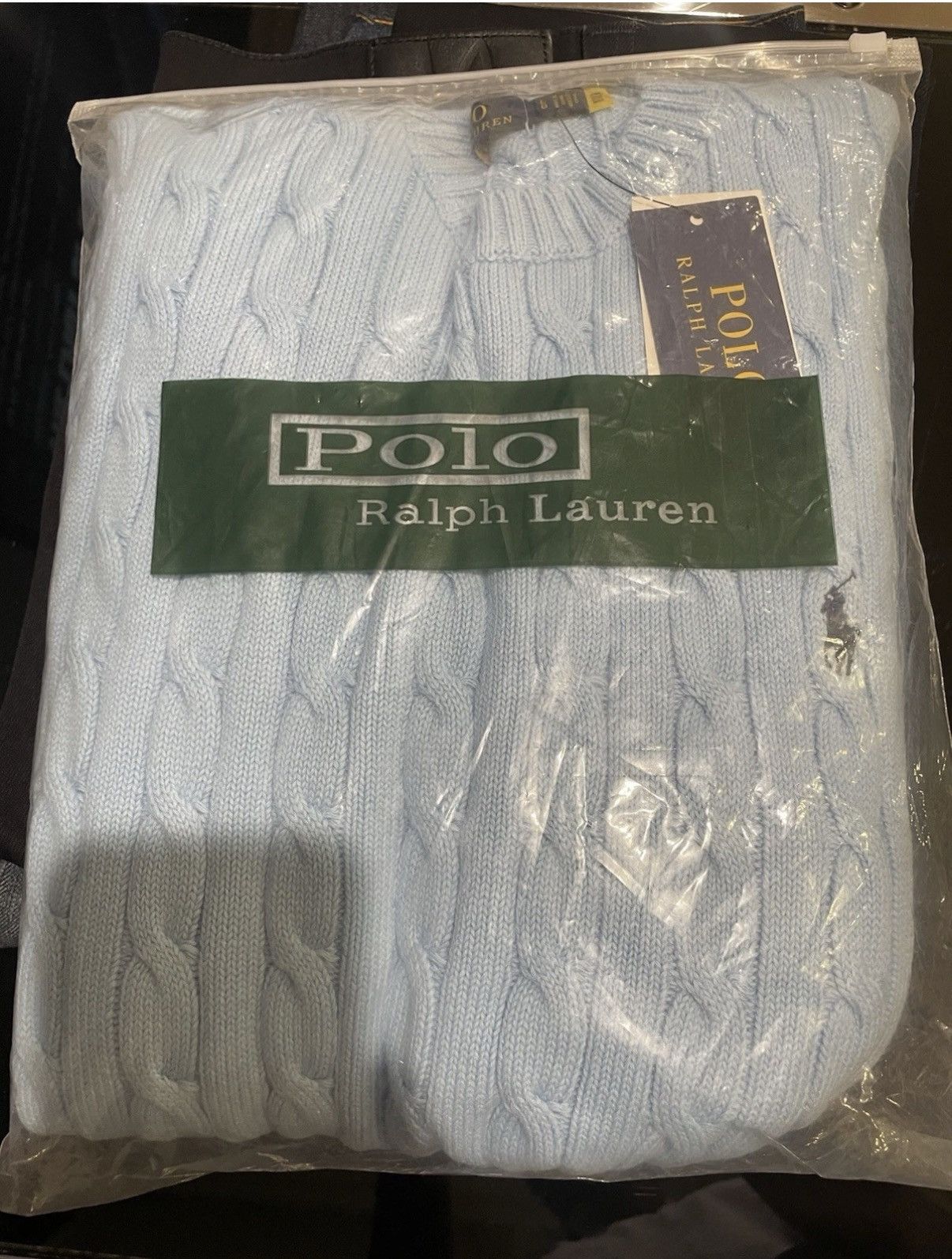 Polo Ralph Lauren Polo Ralph Lauren Sweater Cable Knit Light Blue Extra Large Size US XL / EU 56 / 4 - 1 Thumbnail