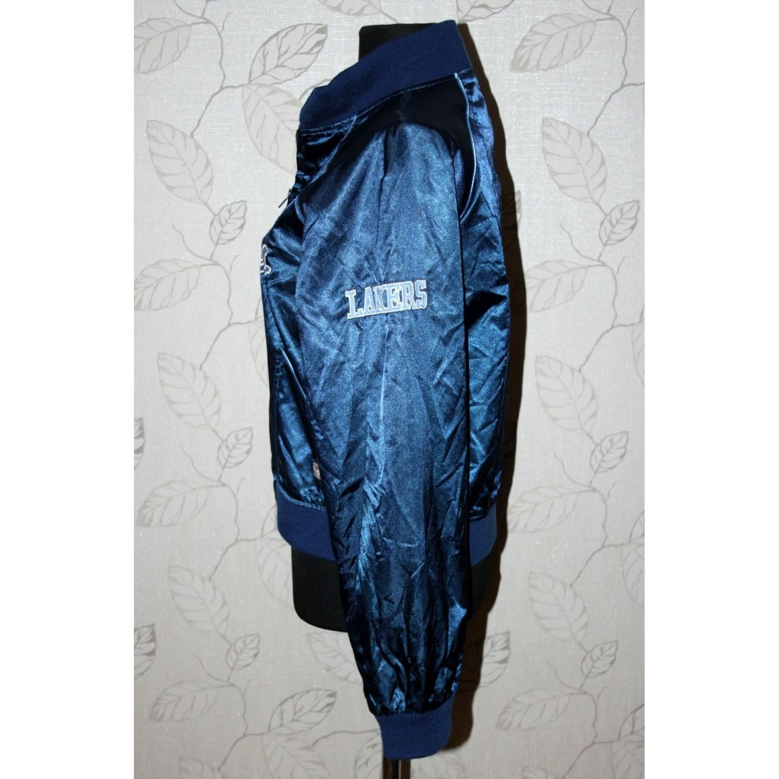 NBA VINTAGE Hardwood Classics basketball Lakers NBA womens jacket L Blue Bomber Jacket Size L / US 10 / IT 46 - 5 Thumbnail