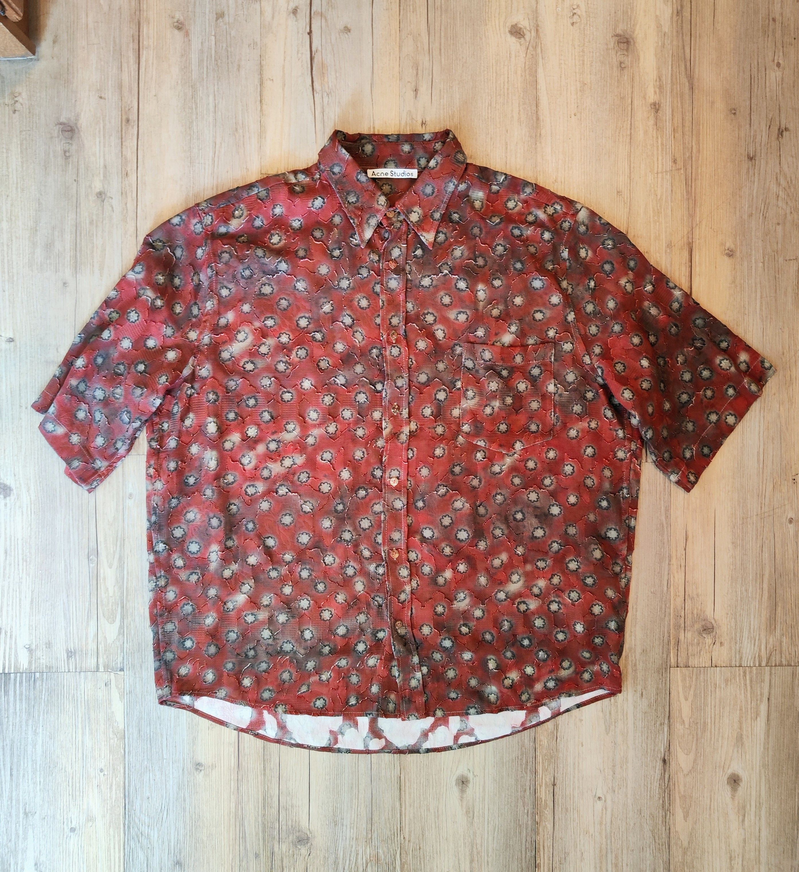 Acne Studios Sambler washed daisies shirt.Like Jacquemus or Diesel. Size US L / EU 52-54 / 3 - 4 Thumbnail