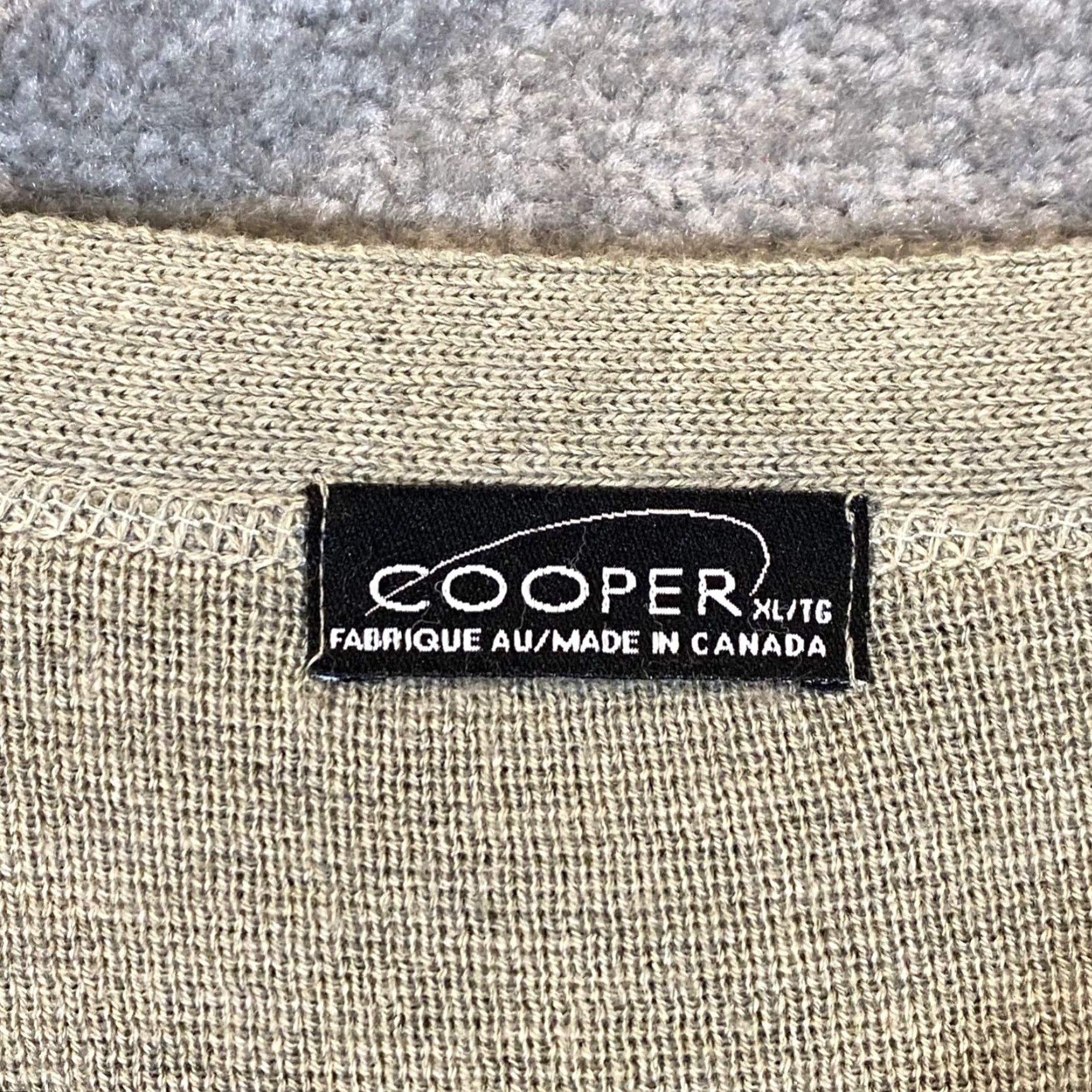 Vintage VINTAGE Cooper Sweater Cardigan Mens XL Gray Wool Blend Knit Pockets Made In Canada Pullover Size US XL / EU 56 / 4 - 2 Thumbnail