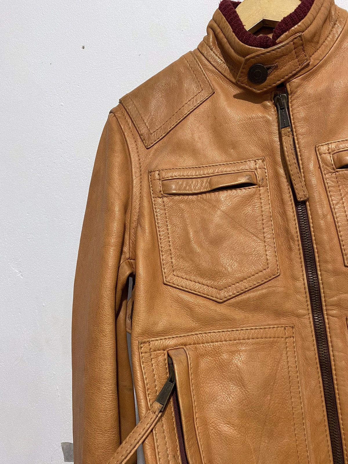 Dsquared2 RARE DSQUARED2 LEATHER JACKET BIKERS BROWN FALL05 Size US S / EU 44-46 / 1 - 3 Thumbnail