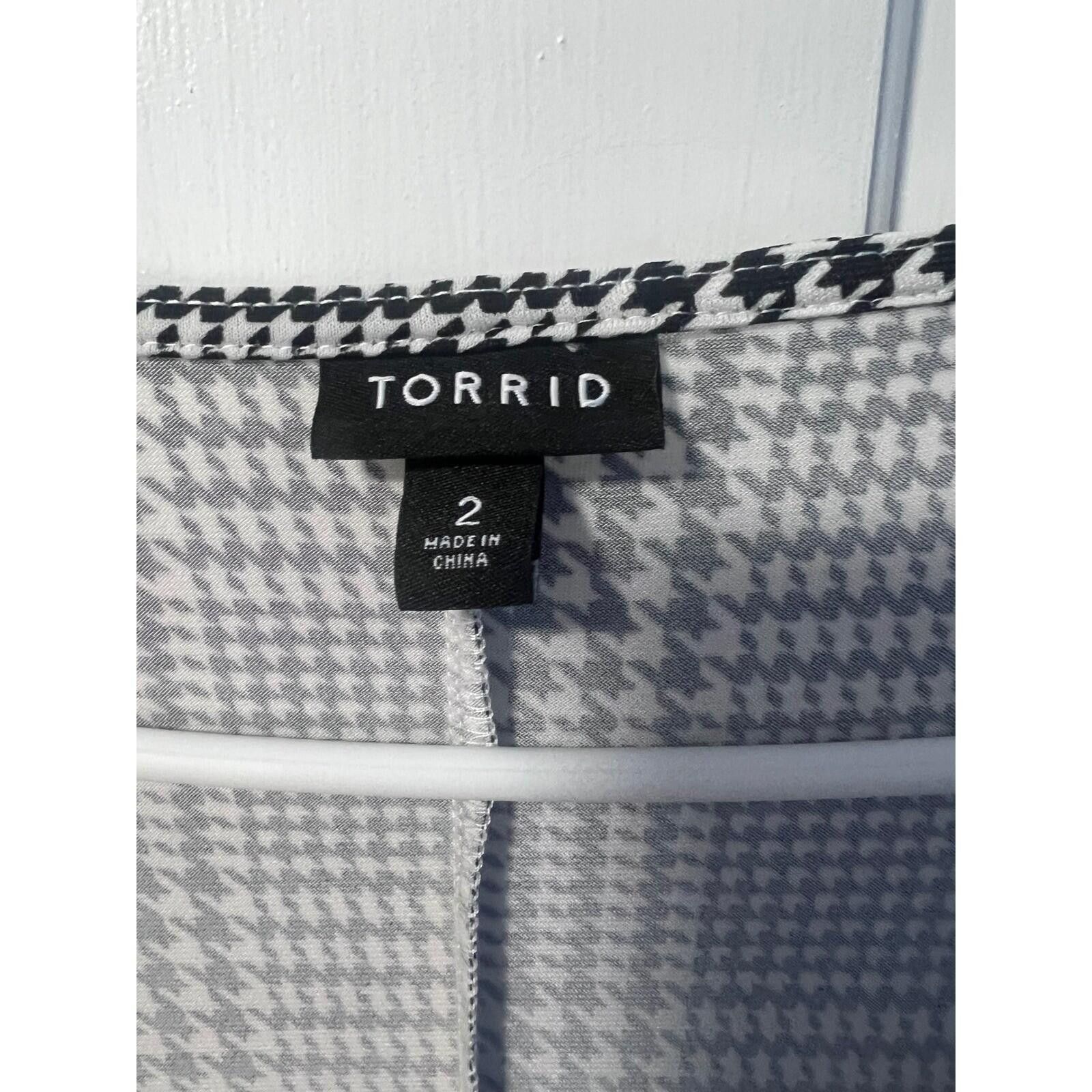 Other Torrid Dress Womens 2 Black White Excellent Houndstooth Size XXL / US 16-18 / IT 52-54 - 3 Thumbnail