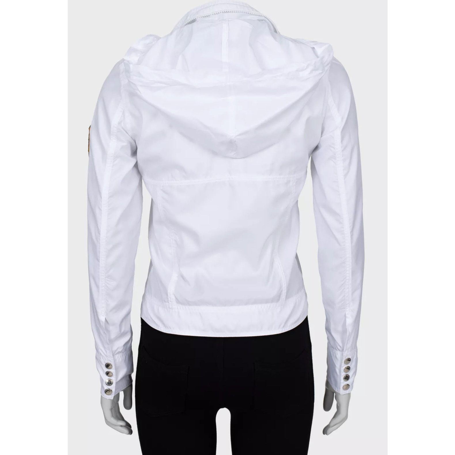 Jean Paul Gaultier Jean Paul Gaultier White Hooded Windbreaker Jacket Sz.40/S Size S / US 4 / IT 40 - 3 Thumbnail