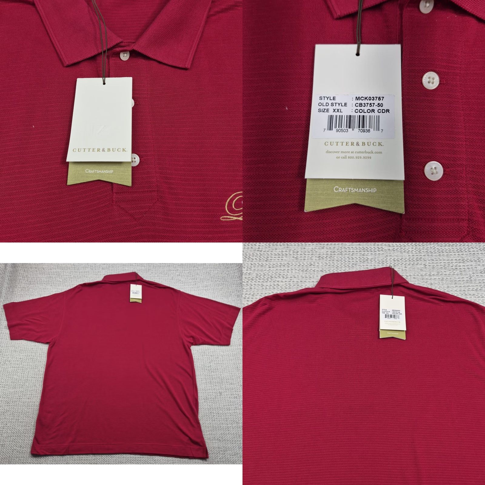 Cutter & Buck Cutter & Buck Golf Polo Shirt Mens 2XL Red Solid Embroidered Starbucks Liqueurs Polo Shirt USA Preppy Logo Golf Polo Size US XXL / EU 58 / 5 - 8 Thumbnail