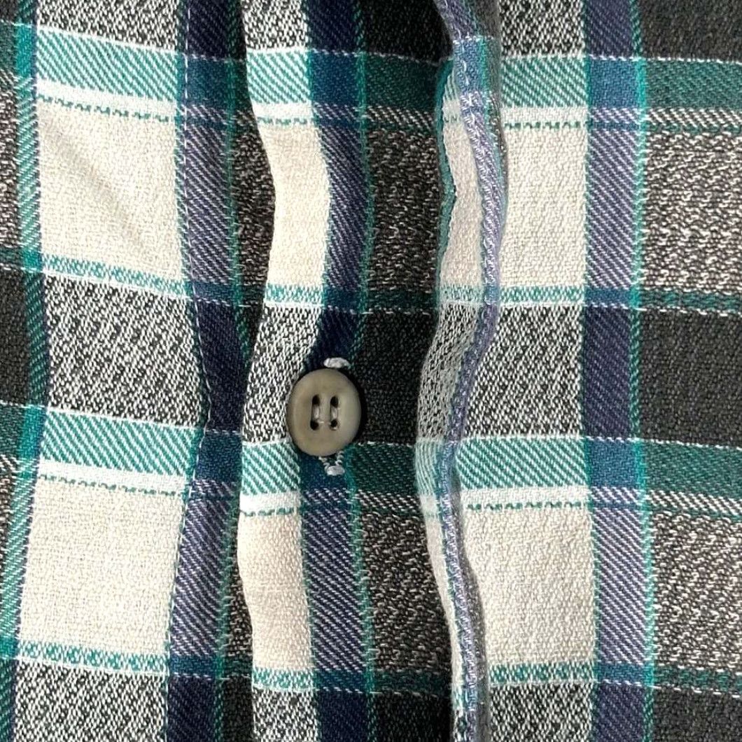 Levi's VINTAGE Levi's Shirt Levis Button-Up Plaid Gray Green Blue 90s Grunge Adult LARGE Shirt Mens Size US L / EU 52-54 / 3 - 6 Thumbnail