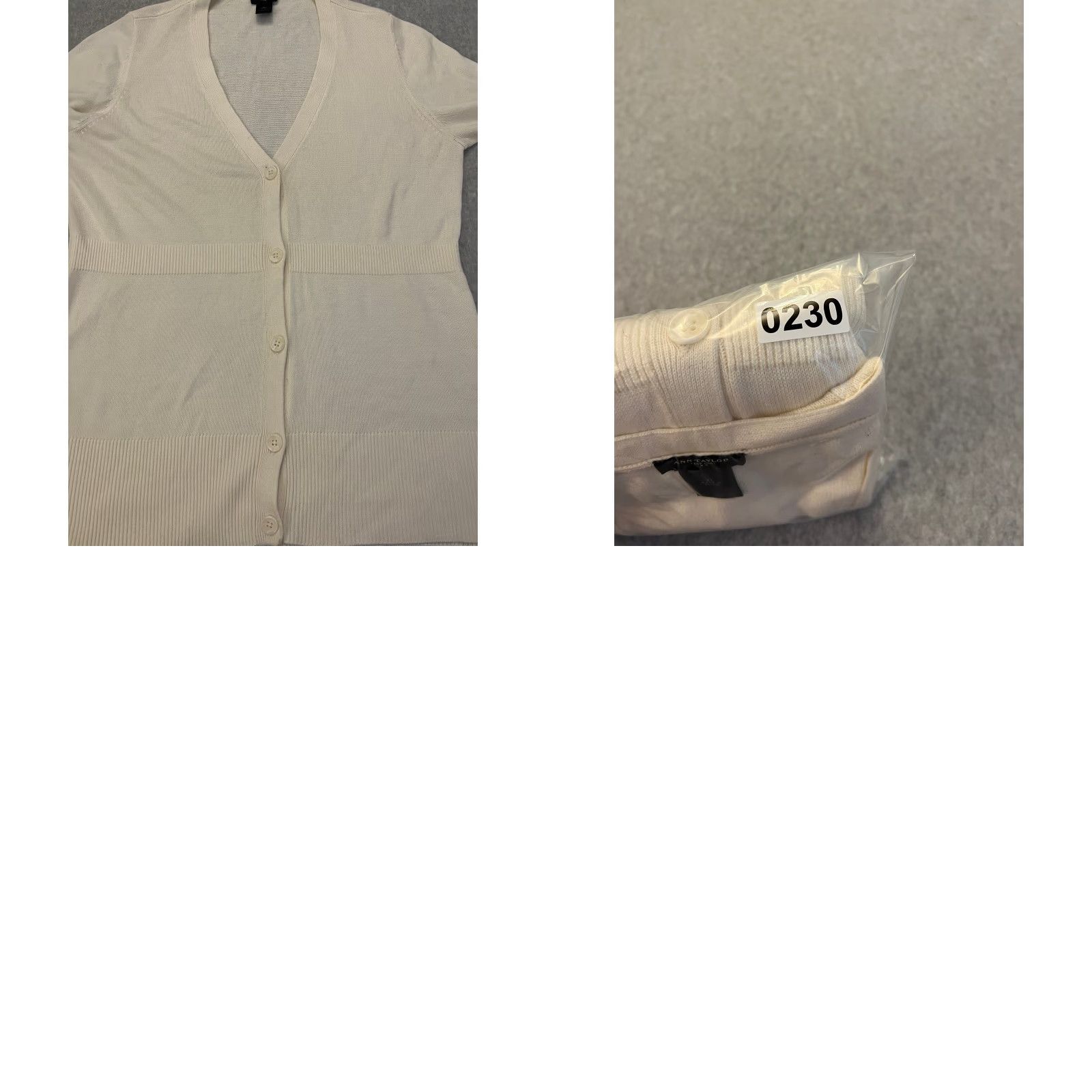 Ann Taylor Ann Taylor Cardigan Women's XL White Wool Blend V Neck Button Down Sweater Size XL / US 12-14 / IT 48-50 - 9 Thumbnail