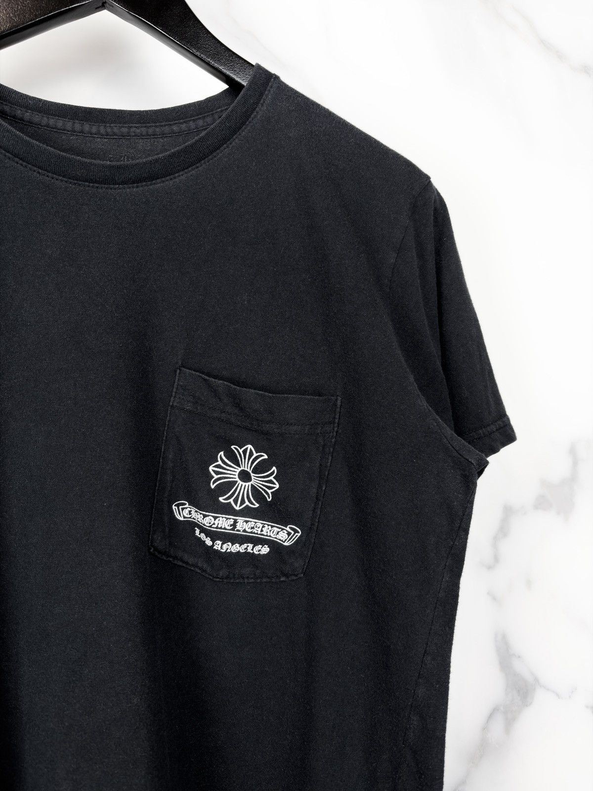 Chrome Hearts Chrome Hearts LA Los Angeles Cross Scroll Logo Pocket Tshirt Size US M / EU 48-50 / 2 - 6 Thumbnail
