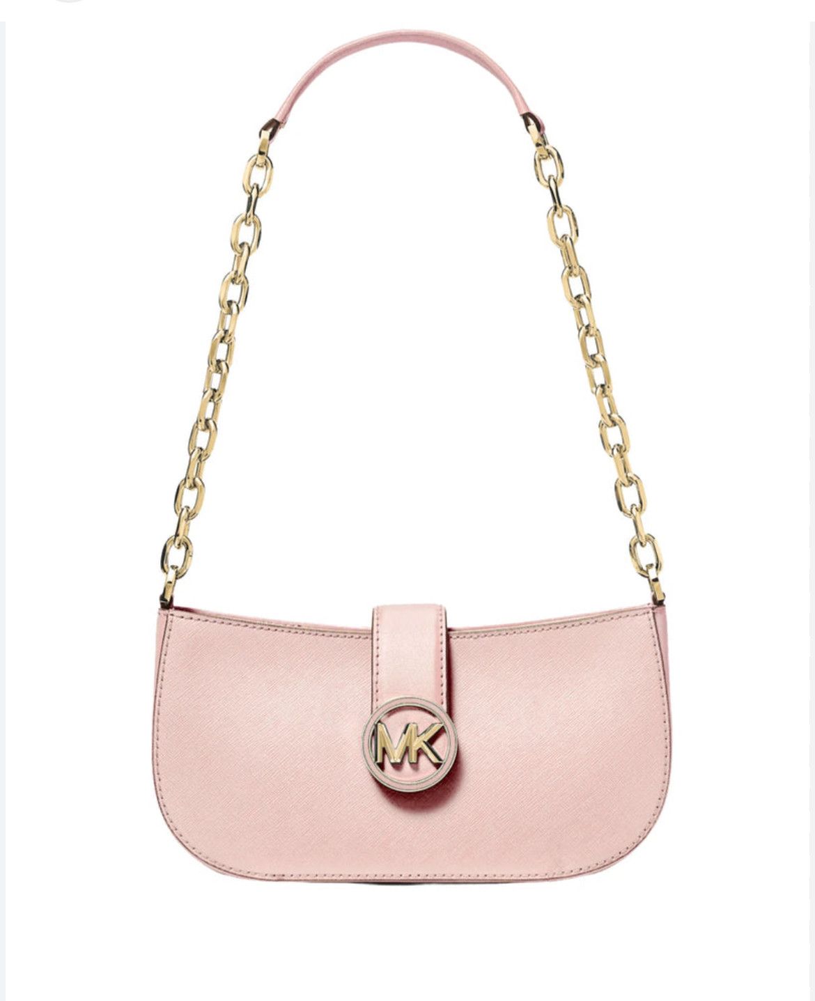 Michael Kors Michael Kors Small Carmer Leather Shoulder Bag Dusty Rose Size ONE SIZE - 1 Thumbnail