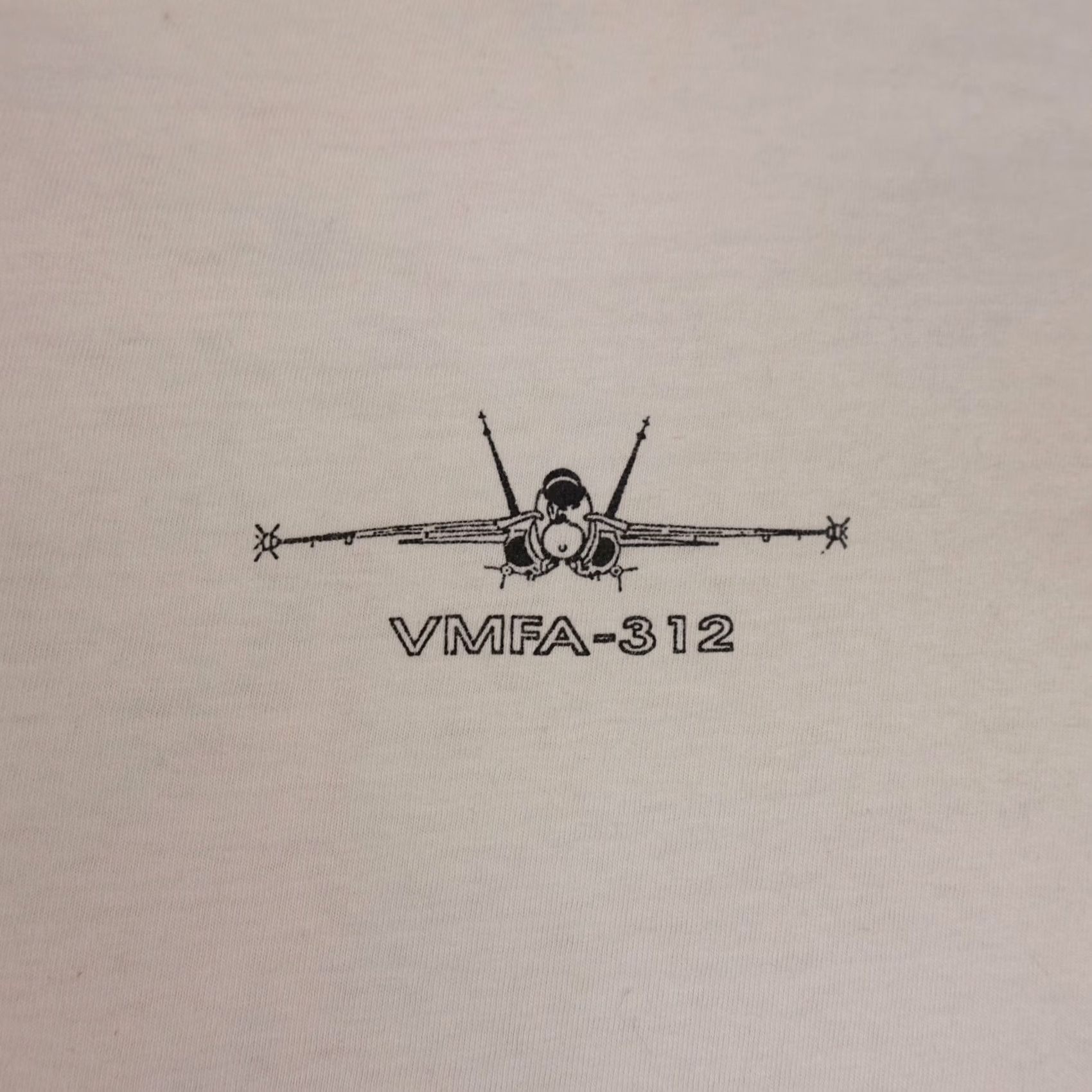 Vintage Vintage Military Shirt Mens XL White VMFA 312 Fights On Single Stitch Marines Size US XL / EU 56 / 4 - 3 Thumbnail