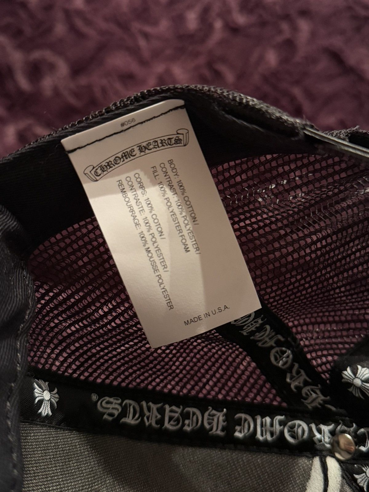 Chrome Hearts Chrome Hearts black trucker hat Los Angeles LA Size ONE SIZE - 5 Thumbnail