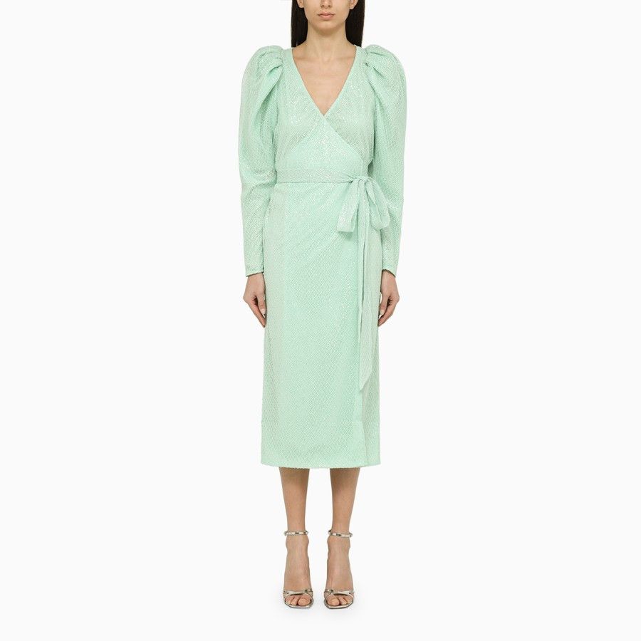 image of Rotate Birger Christensen O1D2Blof0124 Midi Dress In Green, Women's (Size Small)