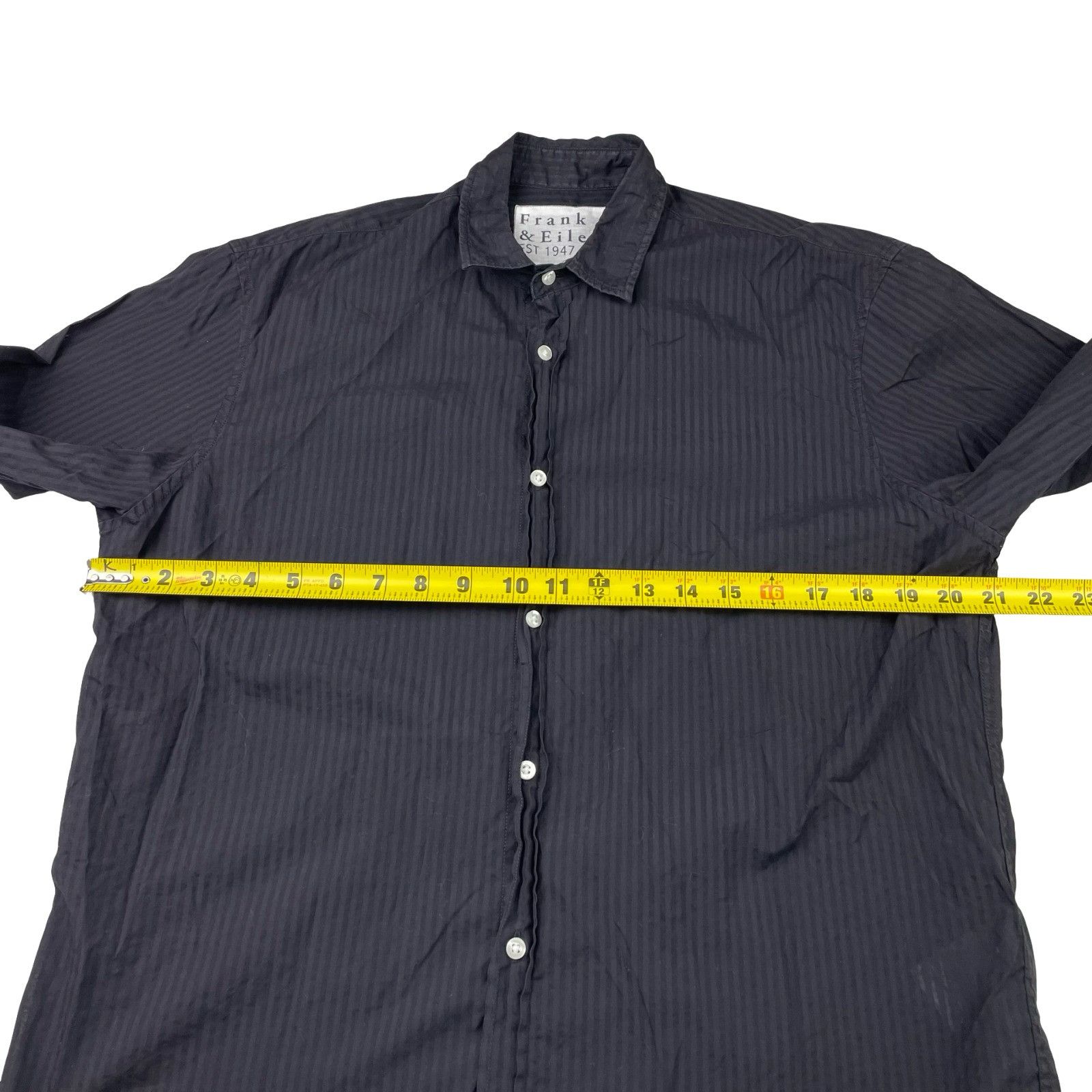 Frank & Eileen Frank & Eileen Men's Paul 100% Cotton L/S Button Shirt Black Size US S / EU 44-46 / 1 - 9 Thumbnail