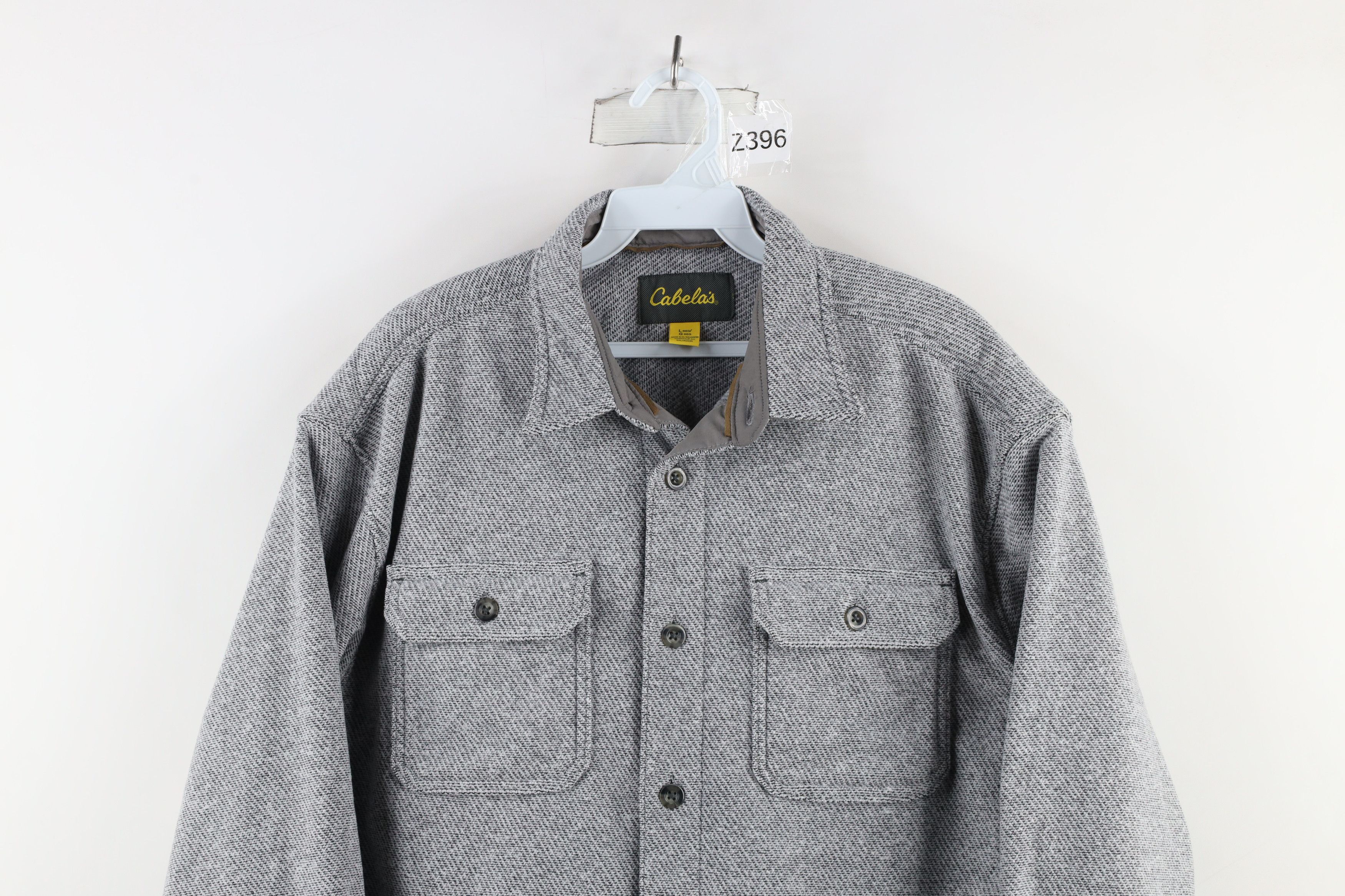 Cabelas × Vintage Vintage Cabelas Fleece Button Shirt Jacket Jac Shirt Gray Size US L / EU 52-54 / 3 - 2 Thumbnail