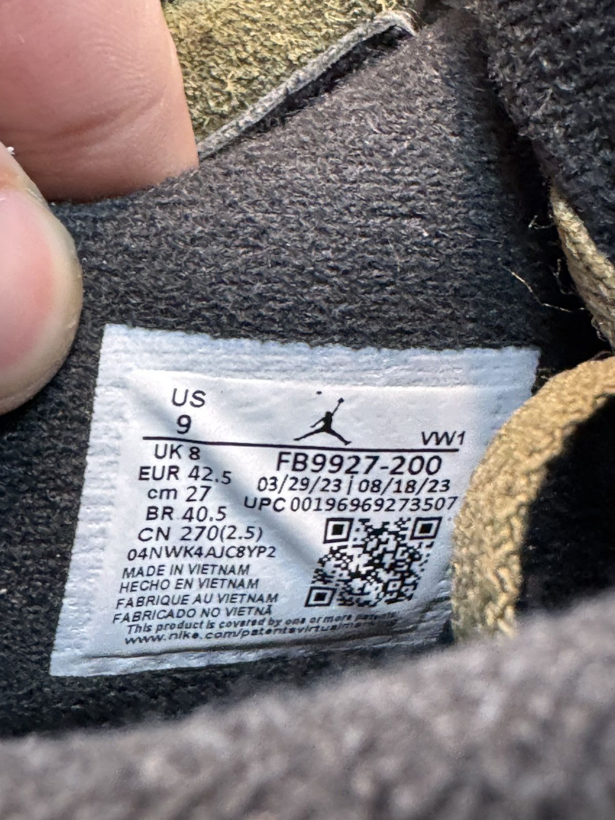 Jordan Brand Jordan Retro 4 Olive Green Size 9 Size US 9 / EU 42 - 5 Thumbnail