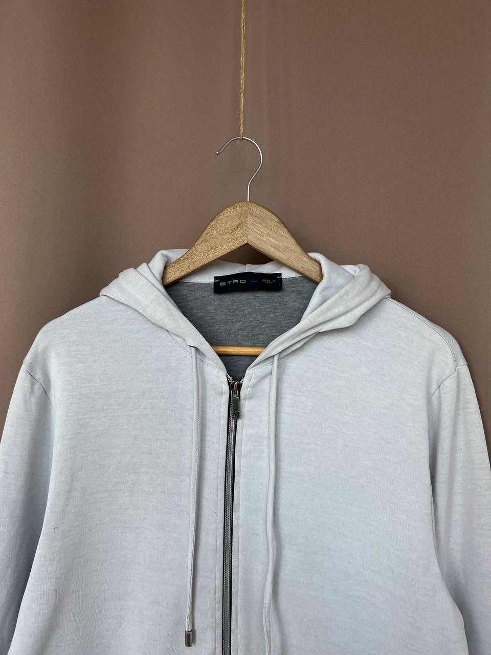 Etro Etro Blue Designer Hoodie Mens Size M/L Embroidered Full Zip Size US L / EU 52-54 / 3 - 2 Thumbnail