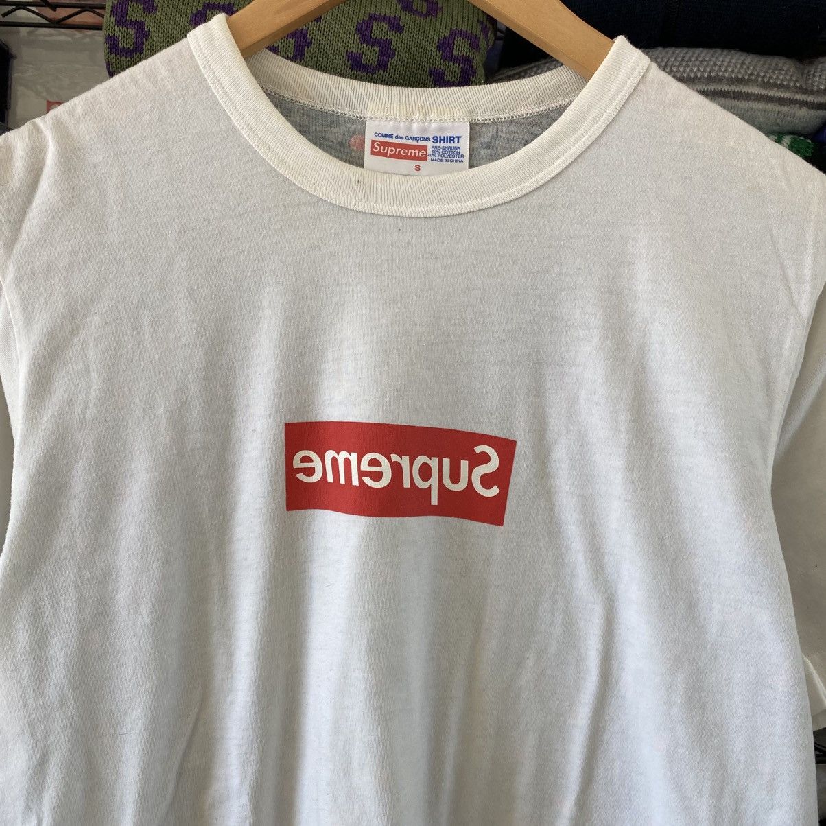 Comme des Garcons SHIRT × Supreme Supreme Comme Des Garcons Box Logo T-Shirt Red 2013 Size US S / EU 44-46 / 1 - 2 Thumbnail