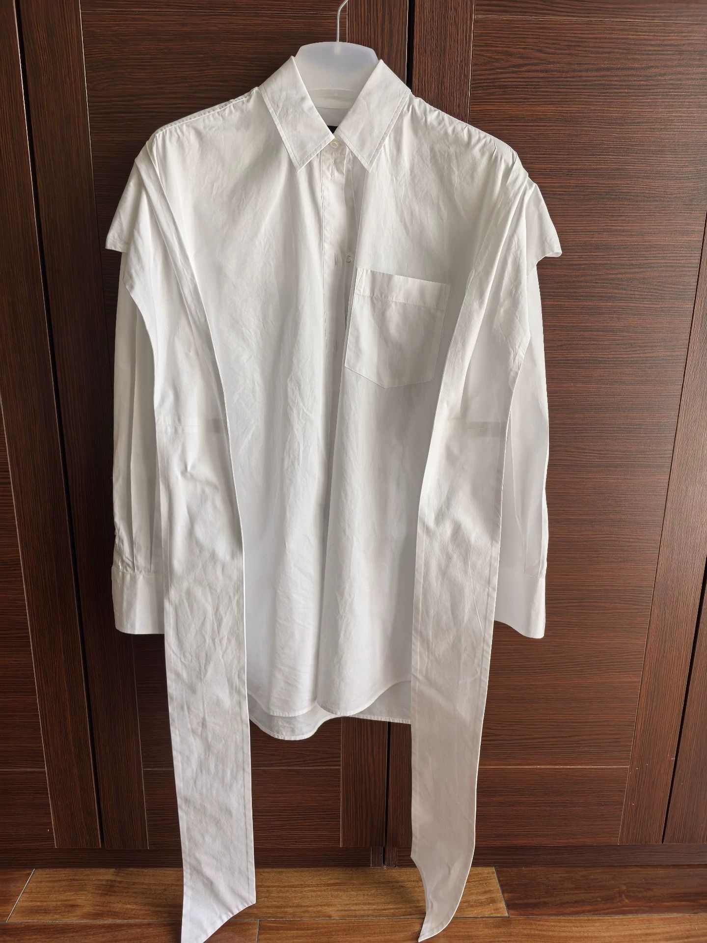 Simone Rocha Simon Rocha Women's Bow Oversize White Shirt UK6, New Size XS / US 0-2 / IT 36-38 - 3 Thumbnail