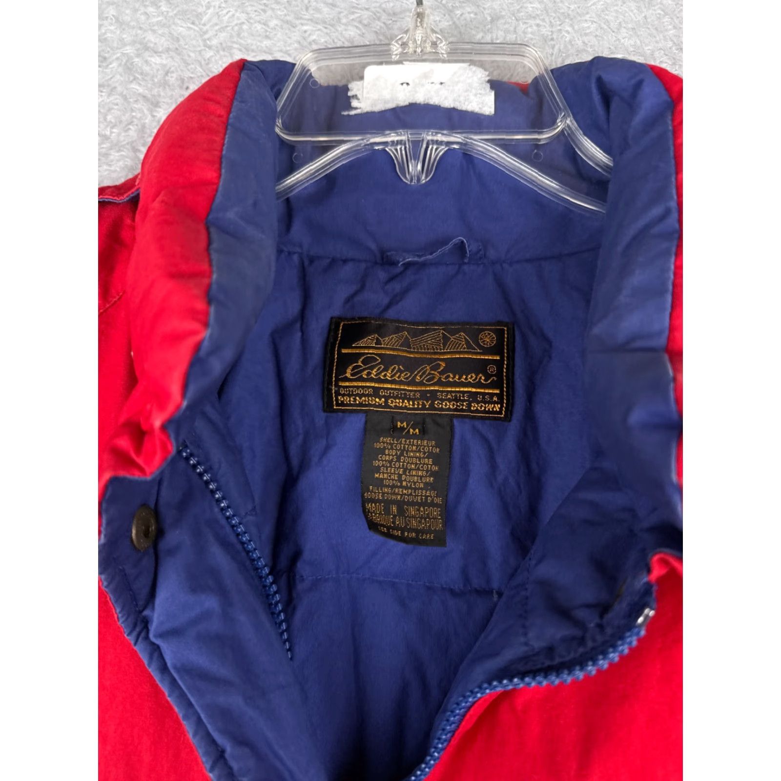 Eddie Bauer VINTAGE Eddie Bauer Jacket Men Medium Red Goose Down Insualtion Cotton Shell Zip Size US M / EU 48-50 / 2 - 6 Thumbnail