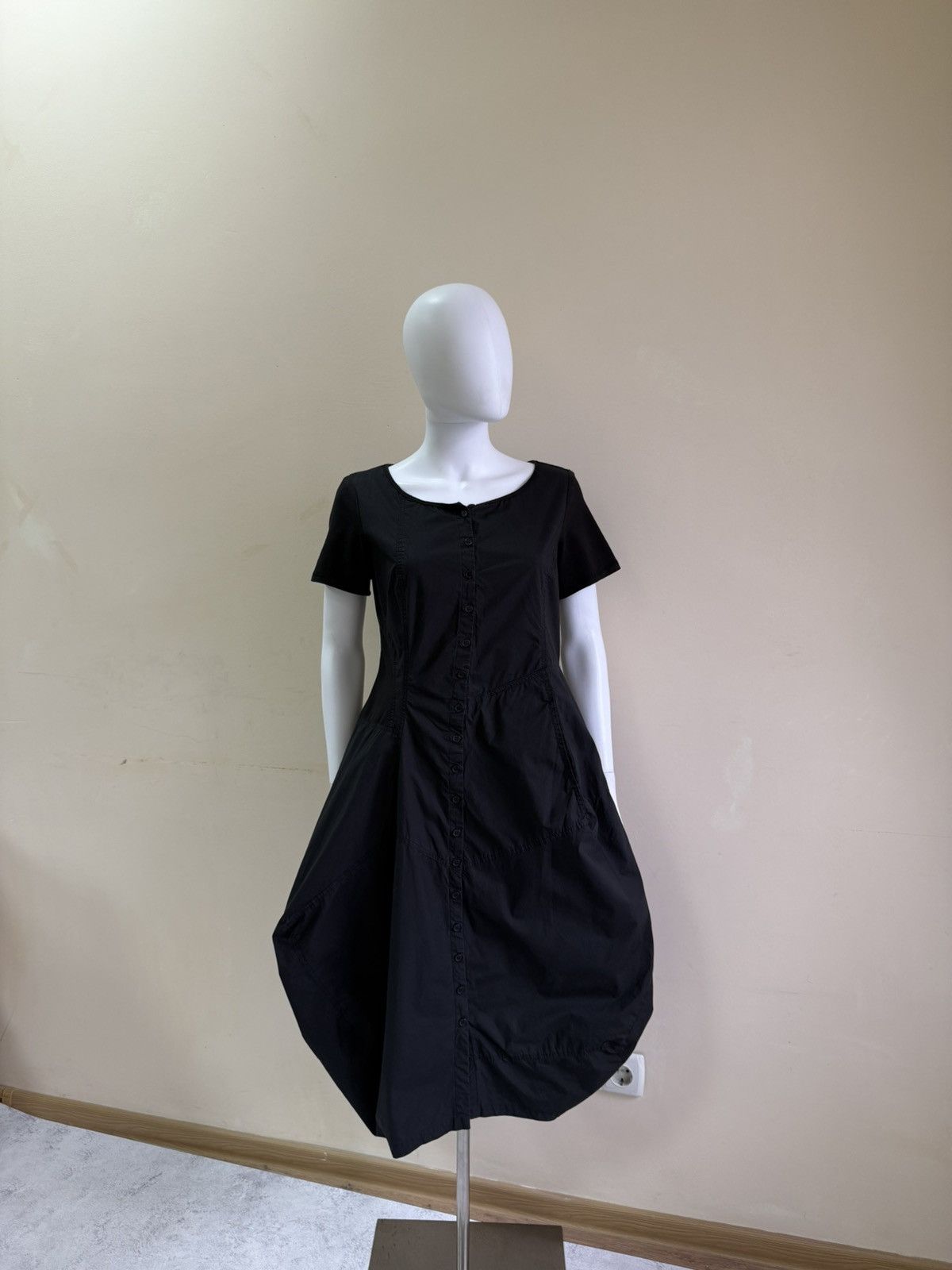 Rundholz Rundholz Black Label Asymmetric Balloon Button Up Midi Dress Size M / US 6-8 / IT 42-44 - 2 Thumbnail