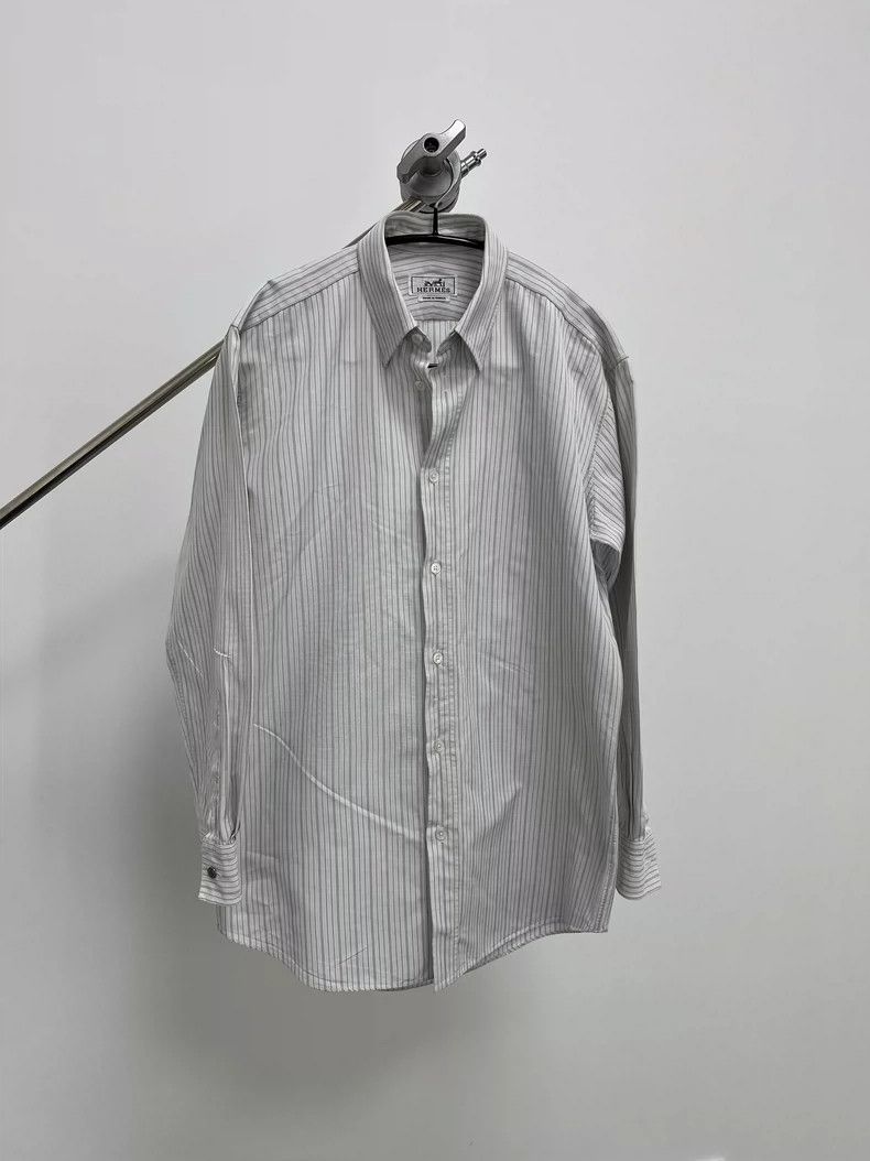 Hermes Hermes 90s vintage striped shirt 2504-Nextarrow Size US L / EU 52-54 / 3 - 2 Thumbnail