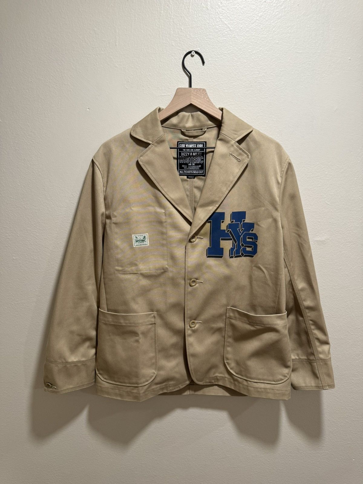 Hysteric Glamour Hysteric Glamour Jacket Varsity Logo Khaki Size US M / EU 48-50 / 2 - 1 Thumbnail