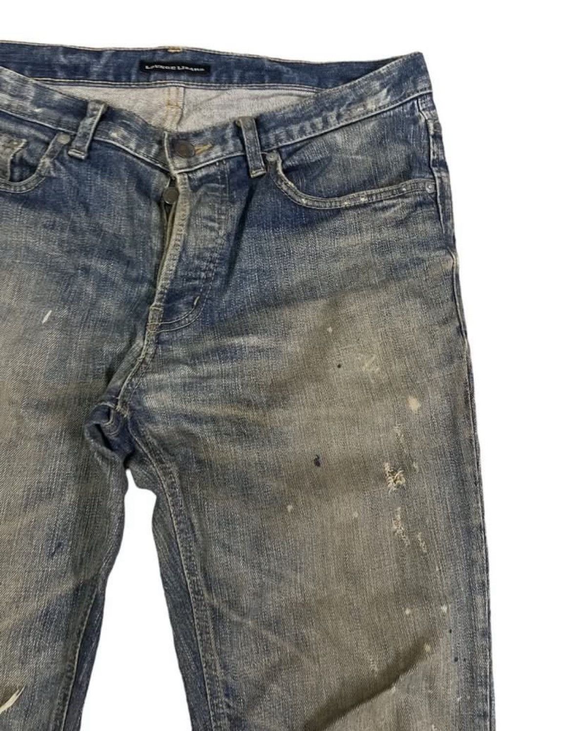 Lounge Lizard Japanese Brand Lounge Lizard Distressed Denim Size US 31 - 6 Thumbnail