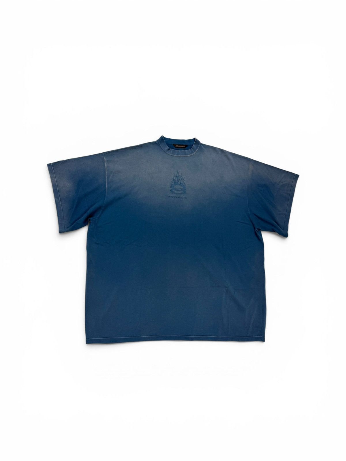 Balenciaga Balenciaga Knitted Cotton SunBleached Oversized Tee Size US L / EU 52-54 / 3 - 1 Thumbnail