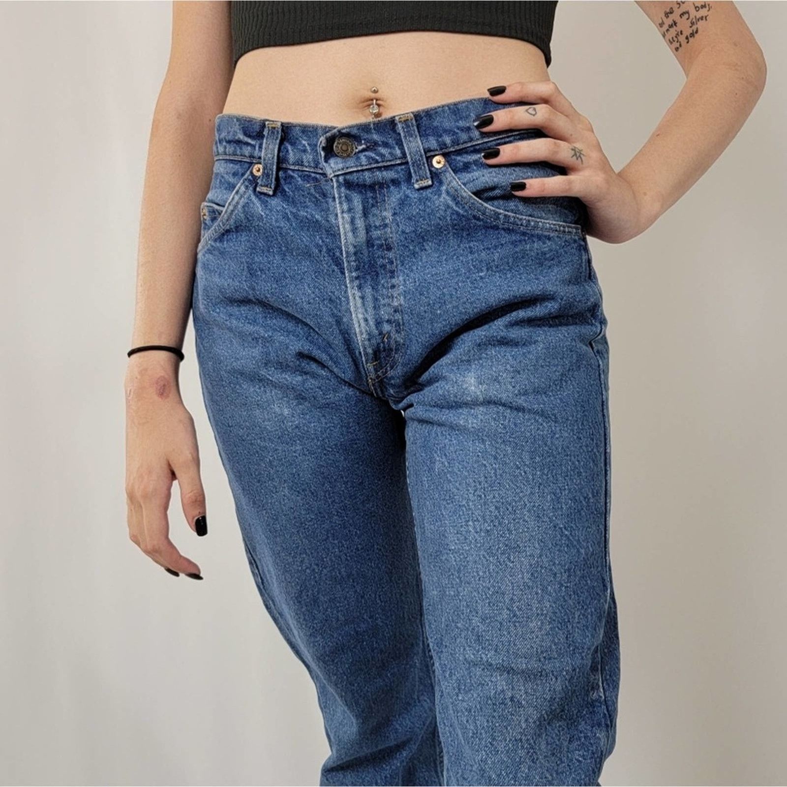 Levi's Rare Vintage 1983 Levis 20505 0217 Orange Tab Mom Jeans Size 29" - 8 Thumbnail