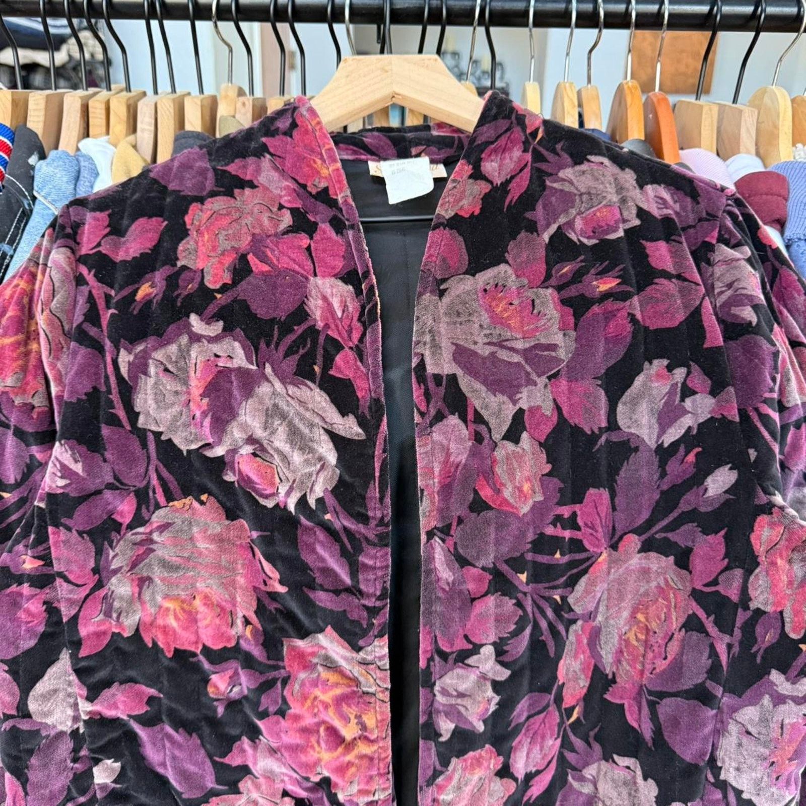 Other Vintage 90s Women's Soft Floral Jacket With Cute Design Size L / US 10 / IT 46 - 2 Thumbnail