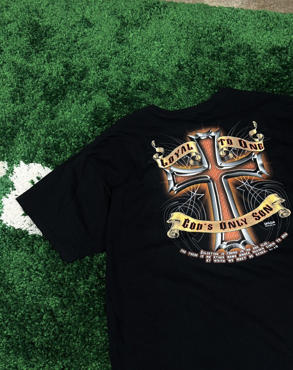 Vintage Vintage Gildan Chrome Cross Christ Tee XL Chopper Biker Size US XL / EU 56 / 4 - 2 Thumbnail