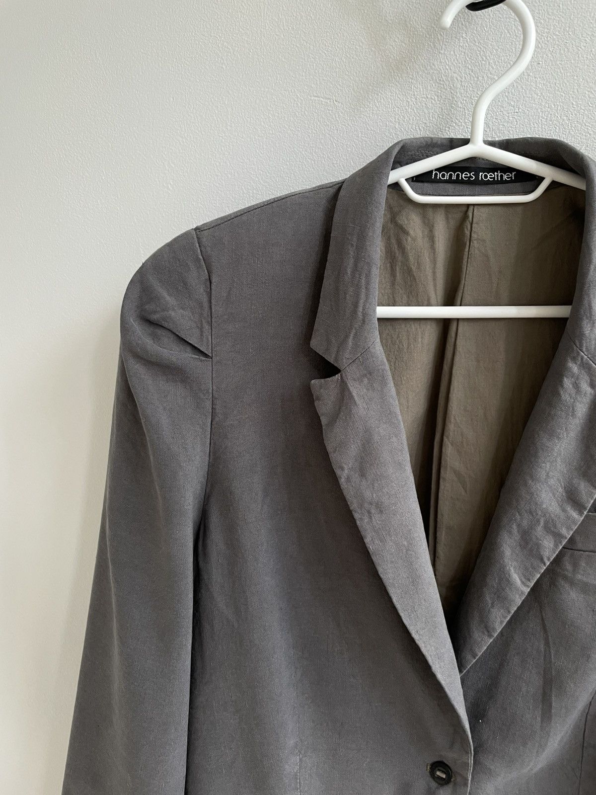 hannes roether Hannes Roether Silk Linen Blazer Coat Three Button Size M / US 6-8 / IT 42-44 - 3 Thumbnail