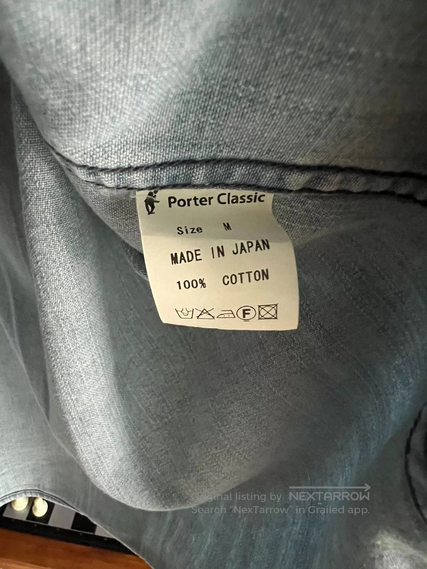 Porter Classic Porter Classic Washed Distressed Denim Shirt. Size US M / EU 48-50 / 2 - 6 Thumbnail