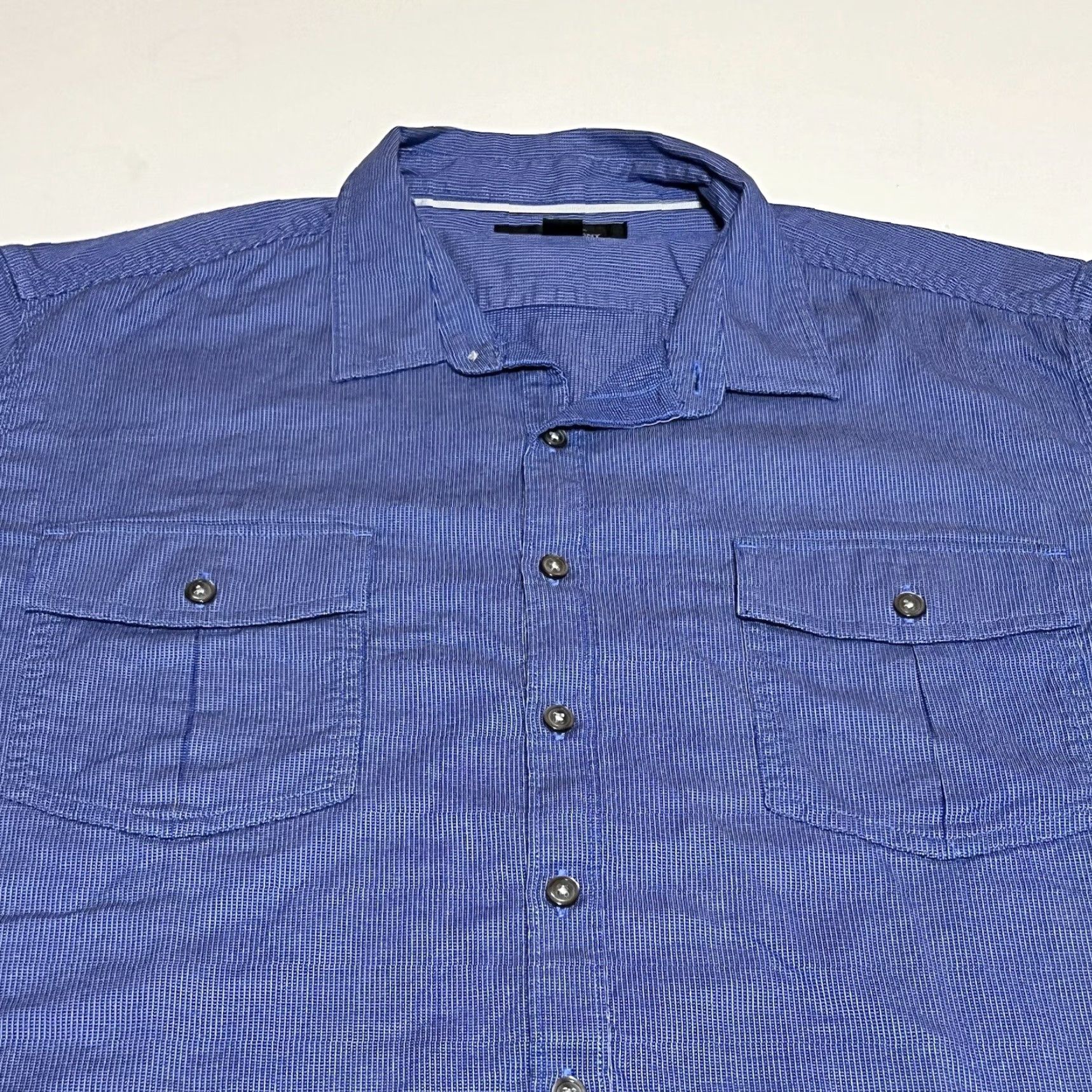 Marcs Marc Anthony Shirt Mens XXL Slim Fit Button Up Blue Long Sleeve Size US XXL / EU 58 / 5 - 2 Thumbnail