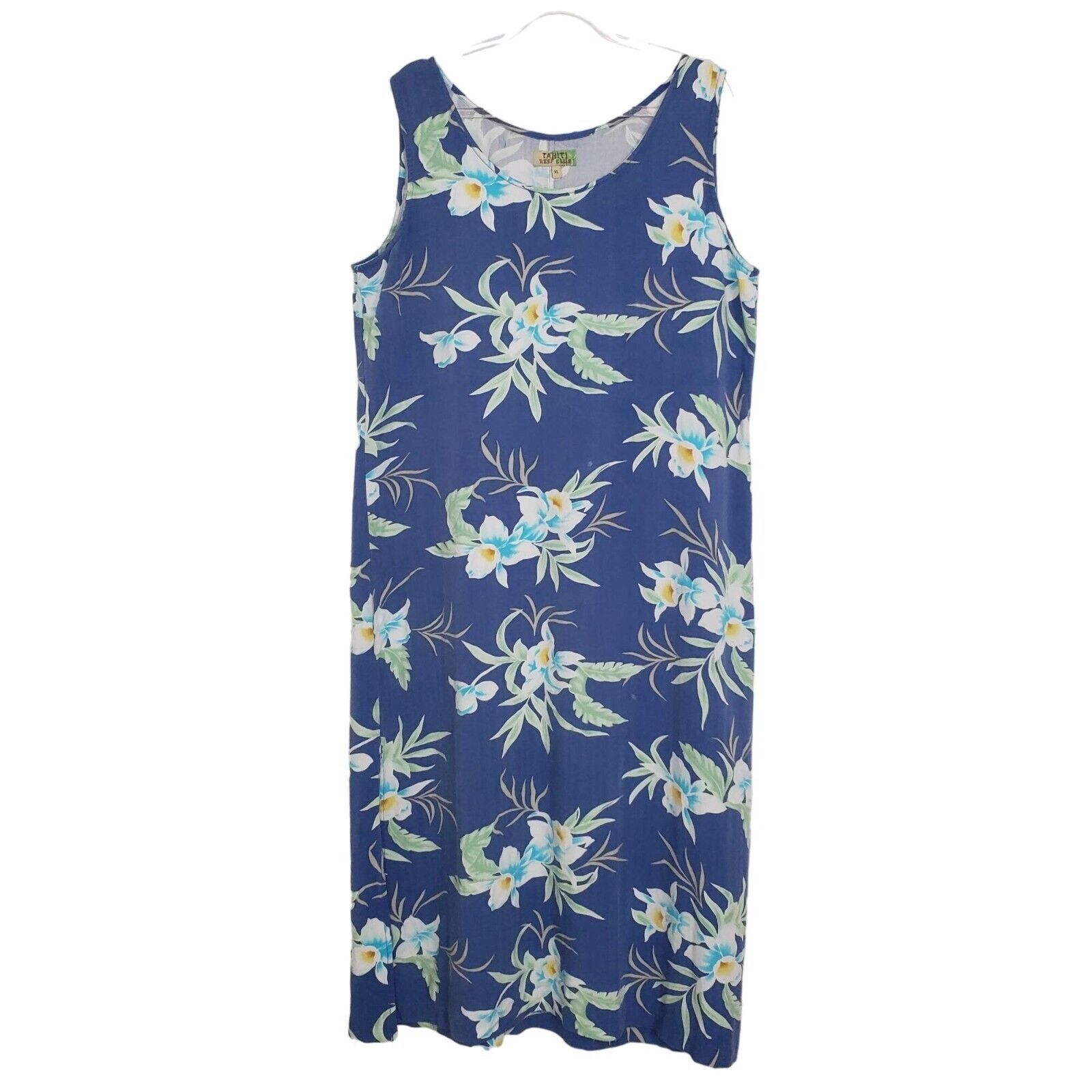 Designer Tahiti Reef Club Floral Hawaiian Dress Womens Size XL Tropic Size XL / US 12-14 / IT 48-50 - 1 Thumbnail