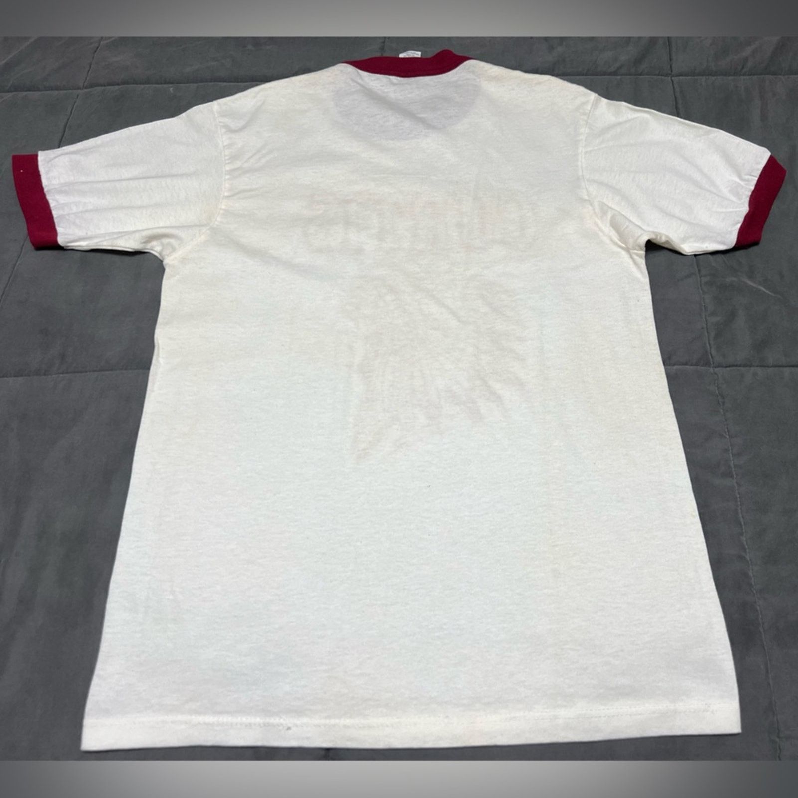 Vintage Vintage Curtis Indians Shirt 80s USA Ringer Soffe SIZE LARGE Size US L / EU 52-54 / 3 - 2 Thumbnail