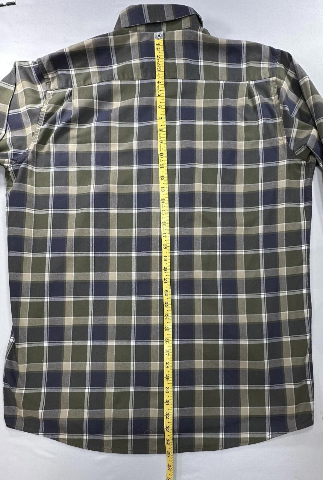 Wrangler Wrangler Plaid Tall Cotton/Polyester Button Up Green/Gray XL Size US XL / EU 56 / 4 - 4 Thumbnail